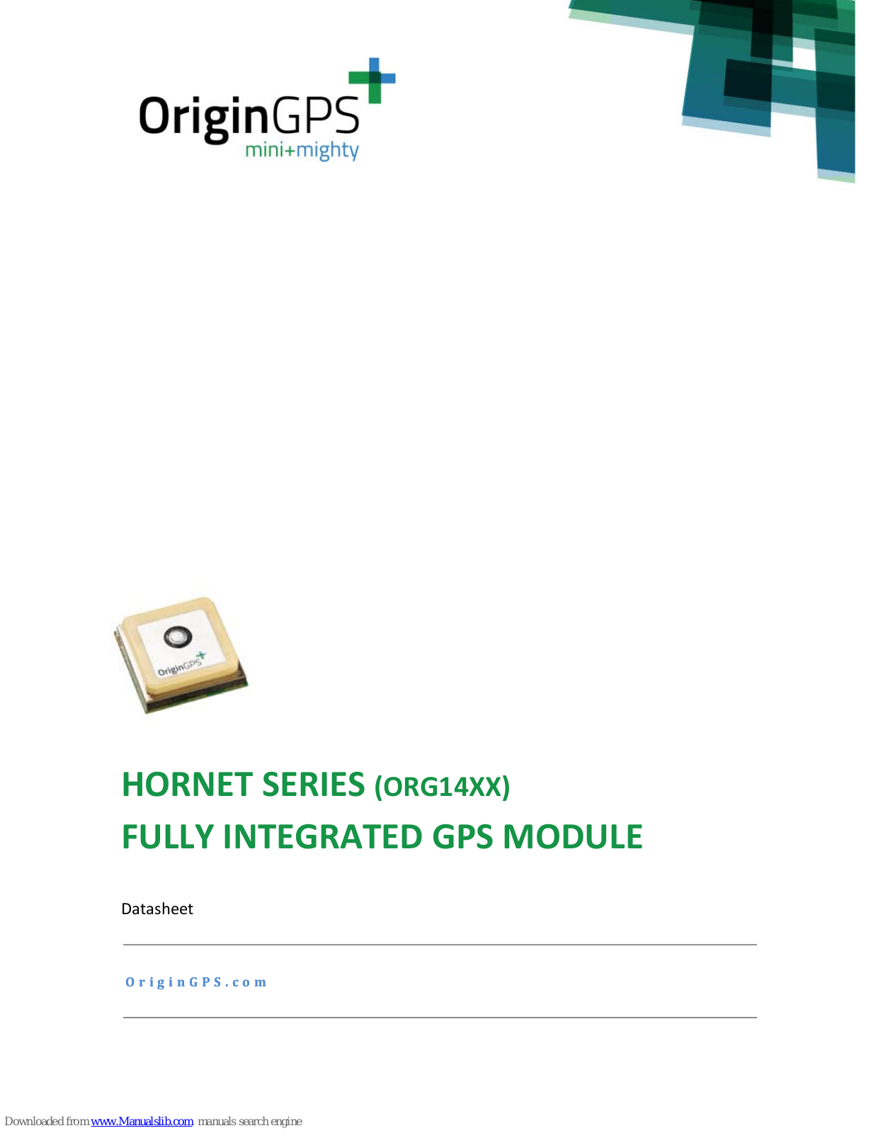 OriginGPS ORG14XX, Hornet Quick Start Manual - ManualMachine.com