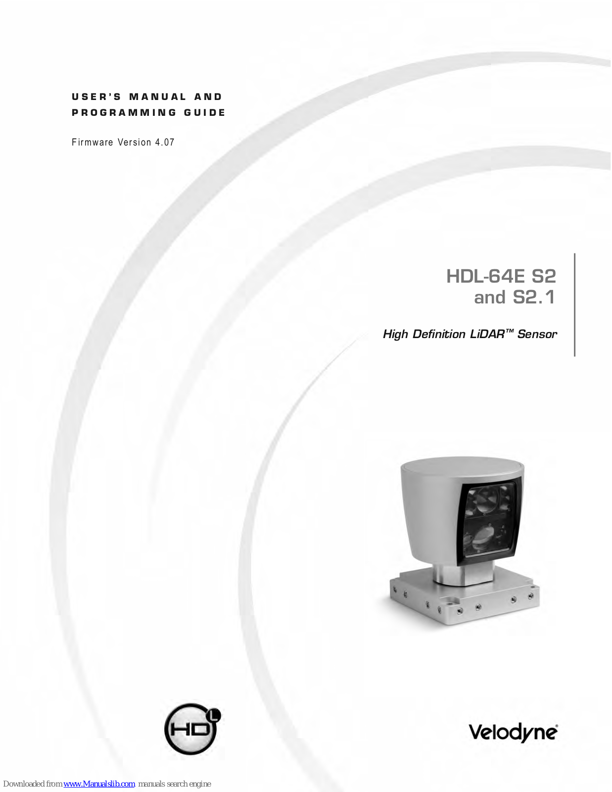 Velodyne HD HDL-64E S2.1, HDL-64E S2 User Manual