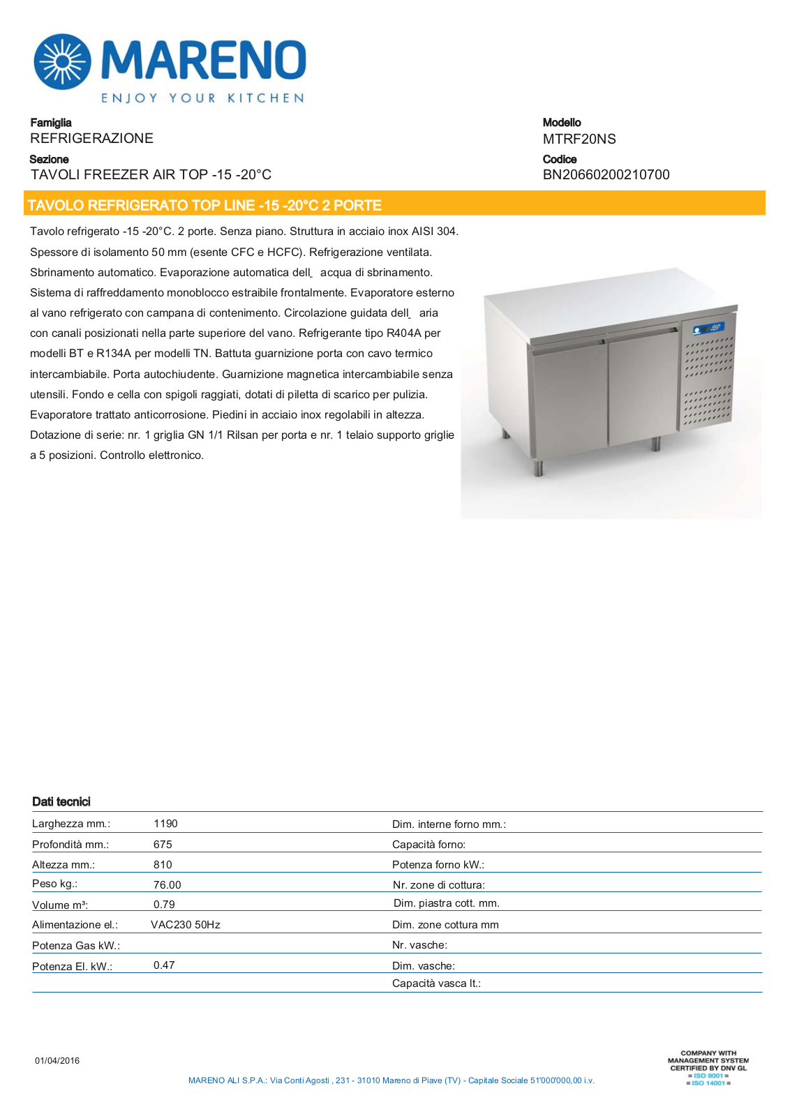 MARENO MTRF20NS Datasheet - ManualMachine.com