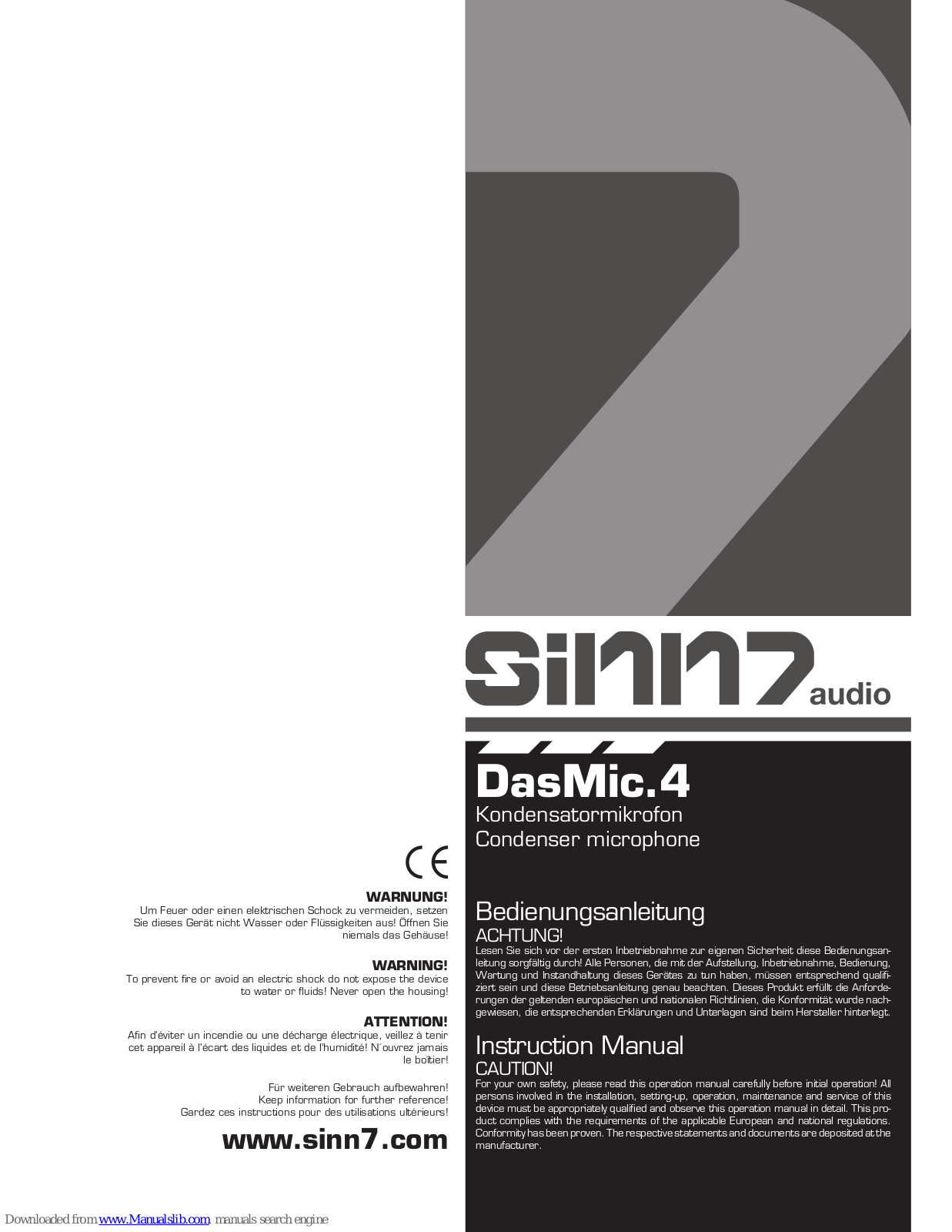 Sinn7 DasMic.4 Instruction Manual