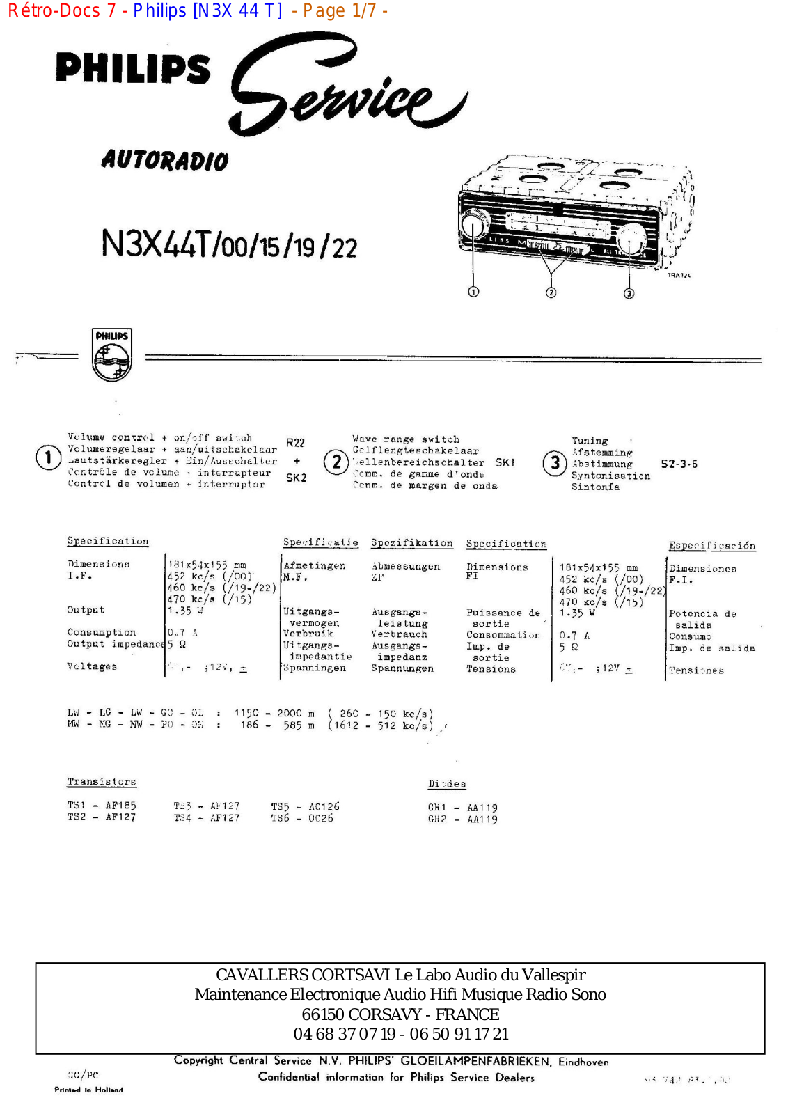 Philips n3x 44 t Datasheet - ManualMachine.com