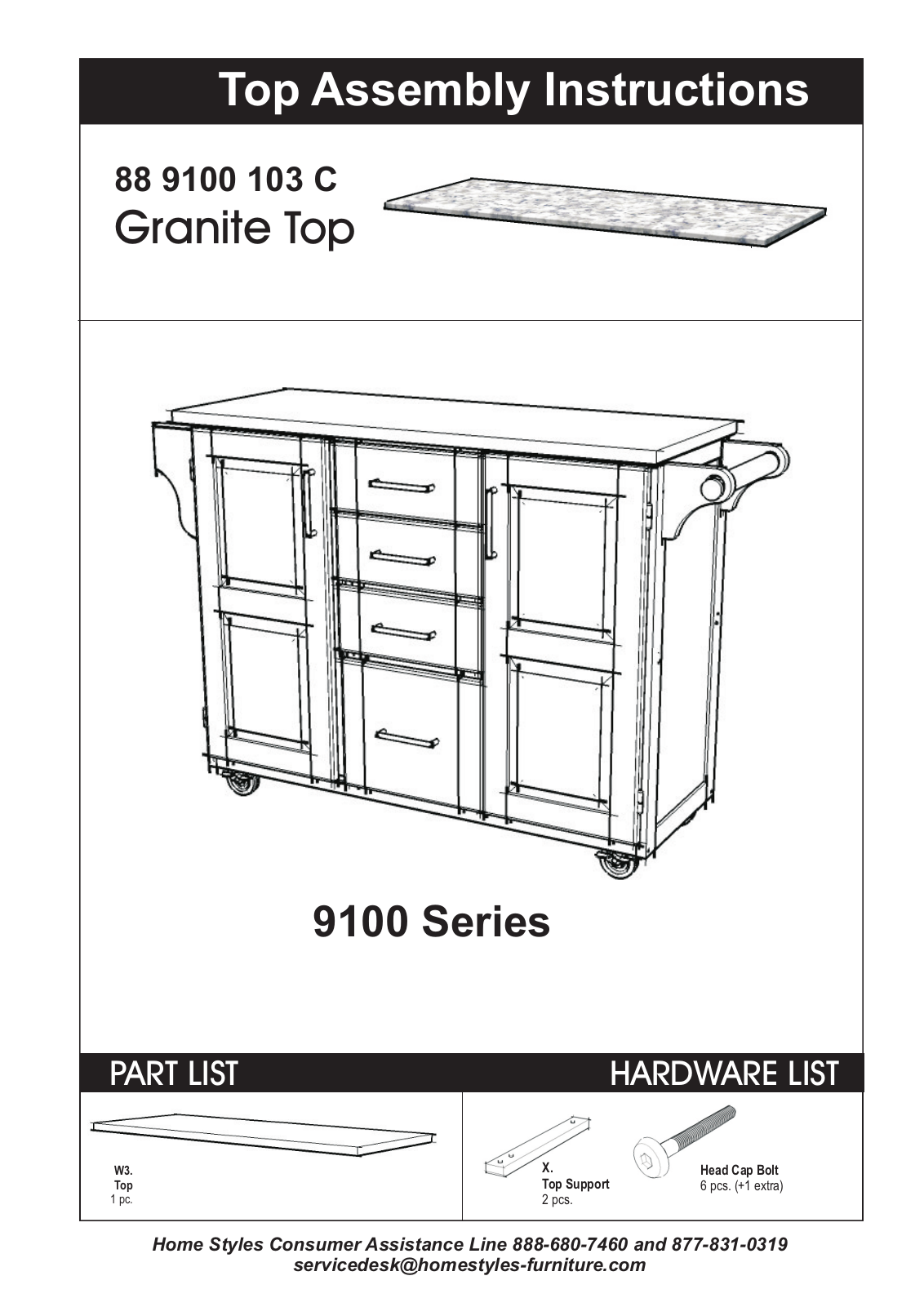 Home Styles 9100-1013 User Manual