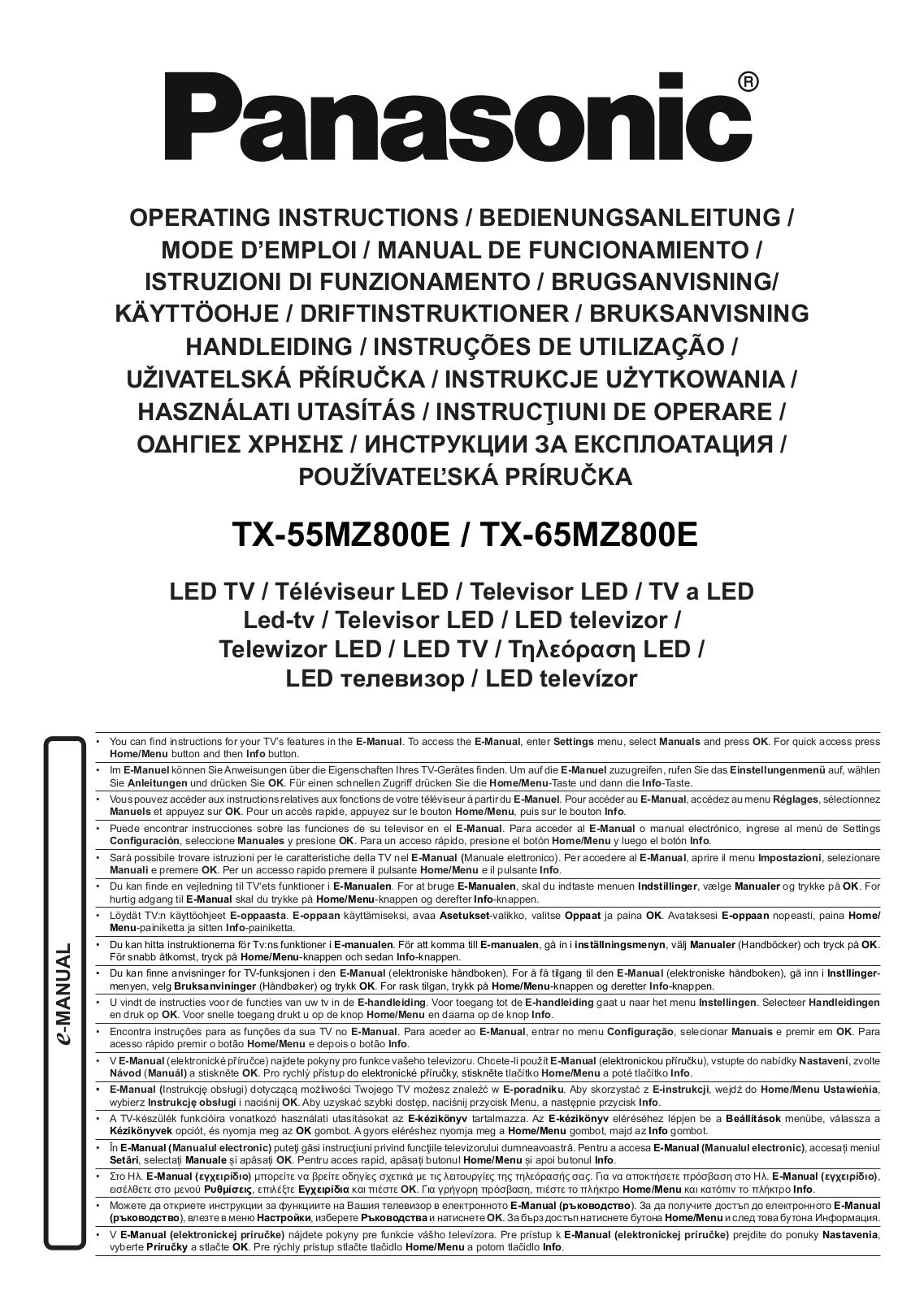 Panasonic TX-55MZ800E, TX-65MZ800E User guide - ManualMachine.com