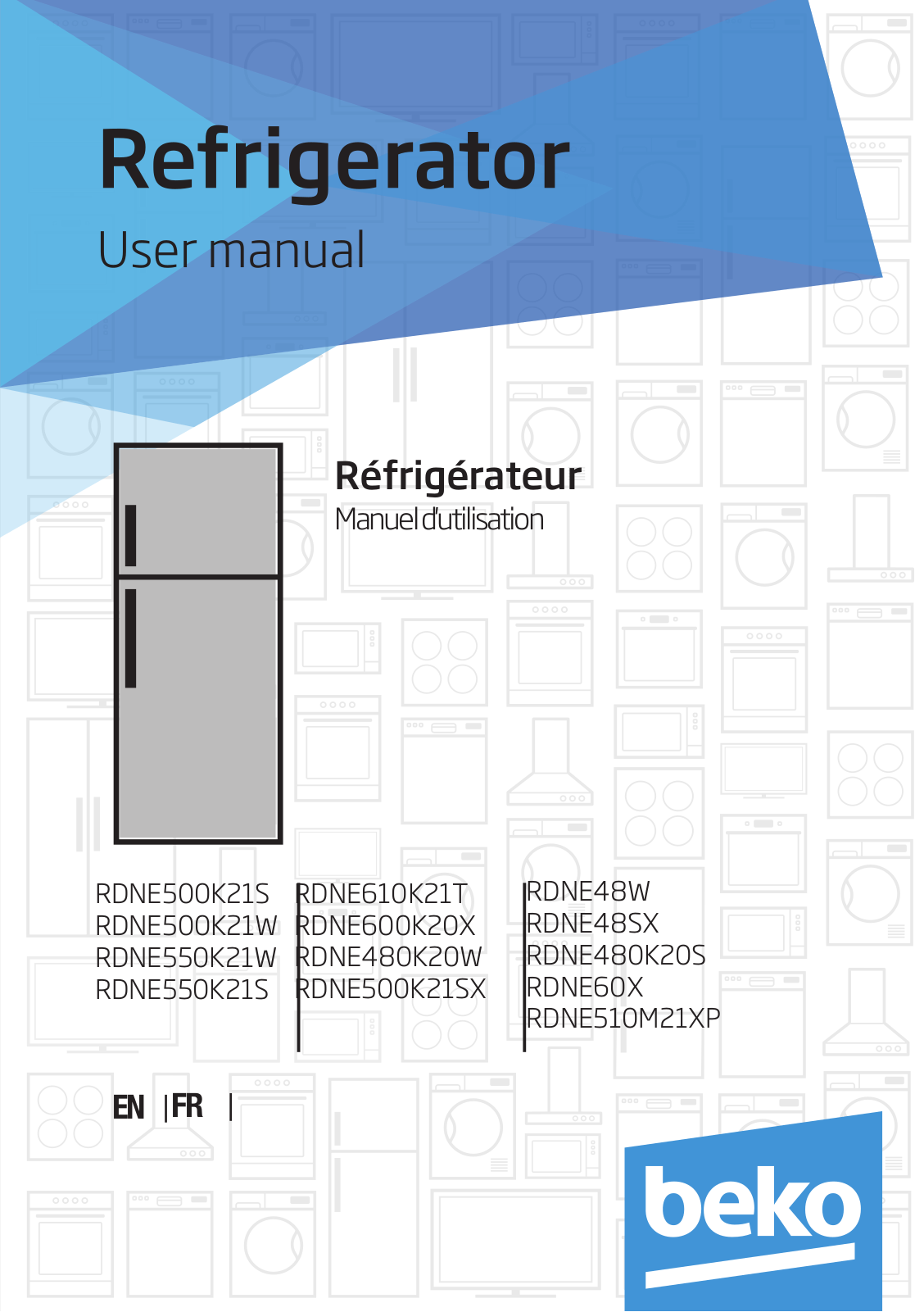 Beko RDNE500K21S, RDNE610K21T, RDNE600K20X, RDNE480K20W, RDNE500K21SX User manual