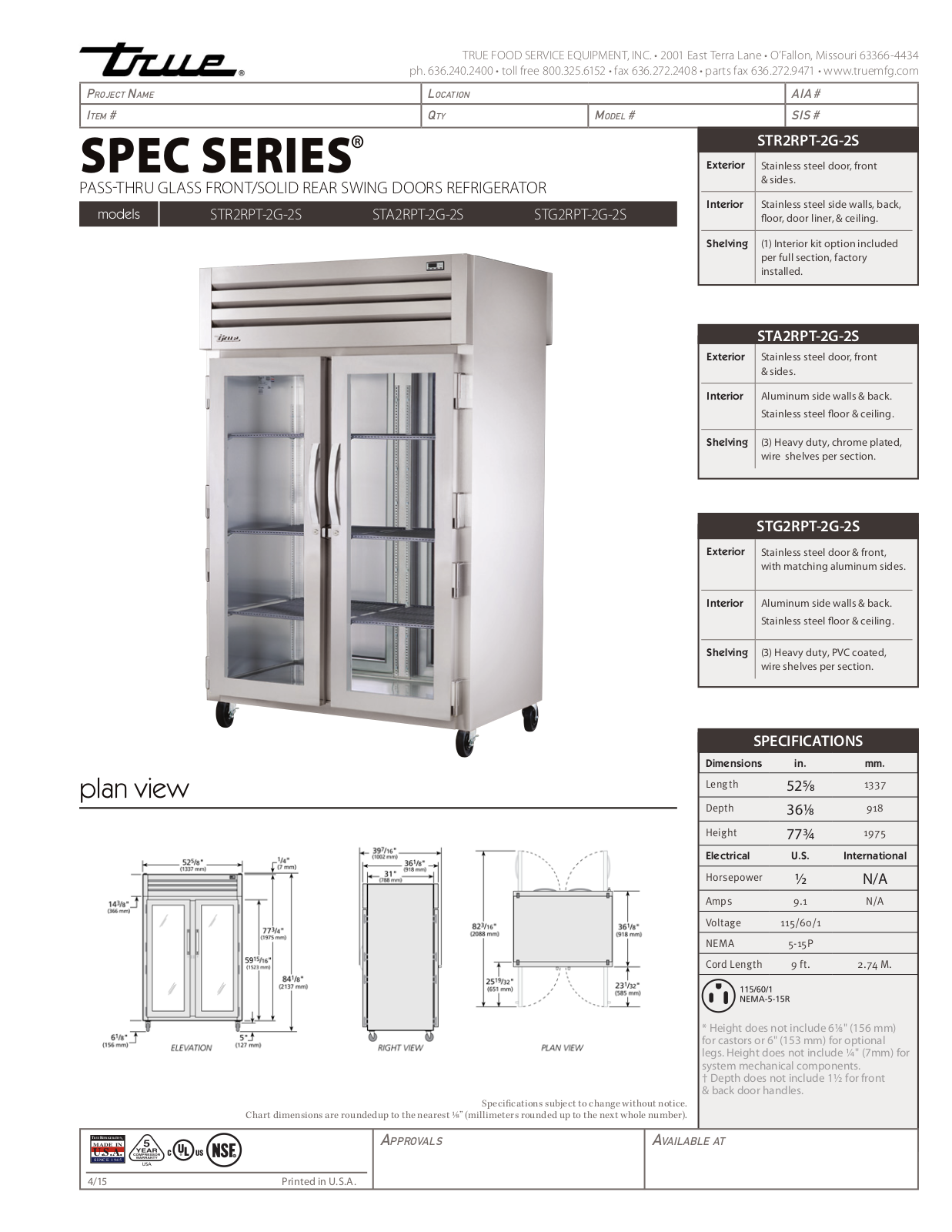 True STA2RPT-2G-2S User Manual