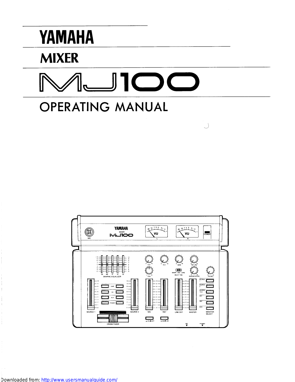 Yamaha Audio MJ100 User Manual