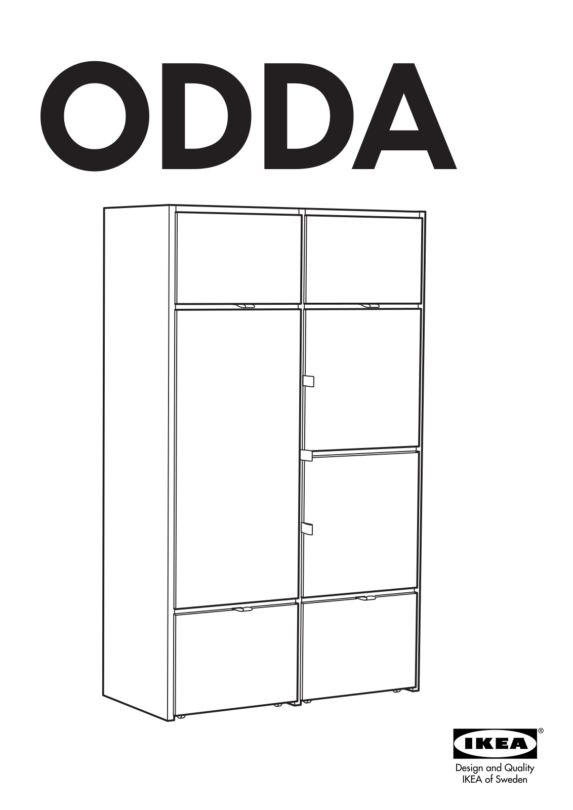 IKEA ODDA WARDROBE Assembly Instruction