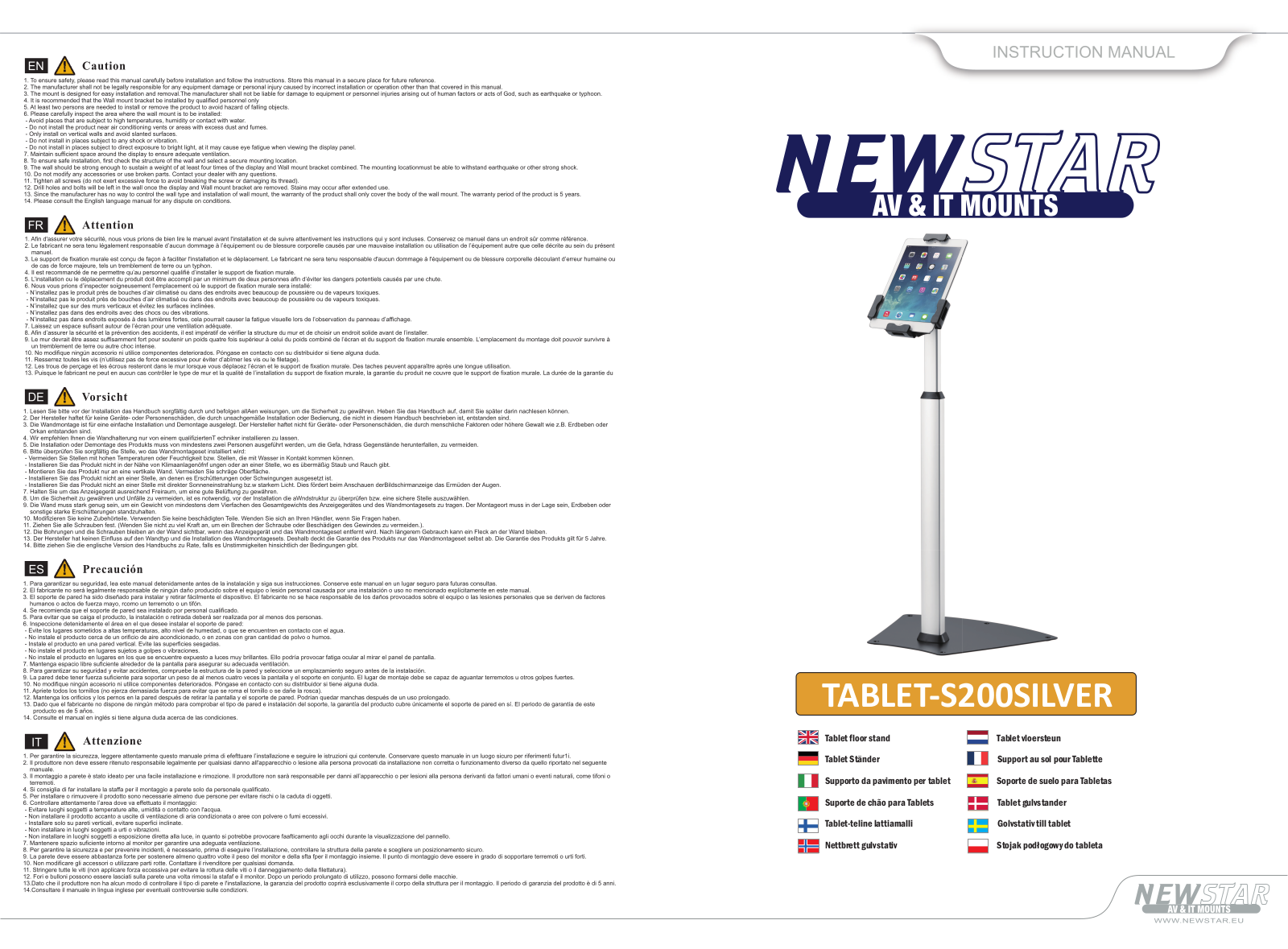 Newstar TABLET-S200SILVER User Manual