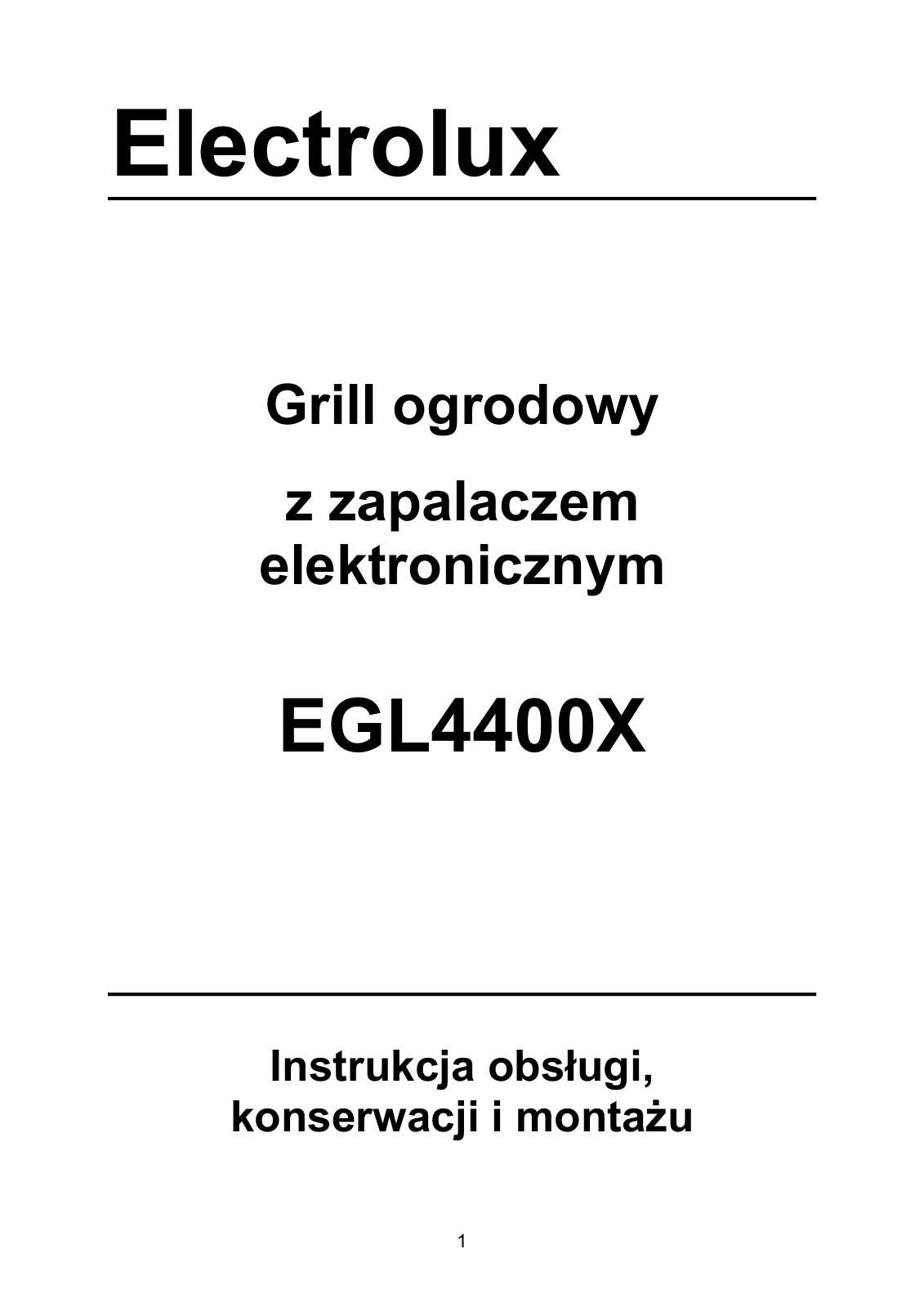 AEG EGL4400X User Manual