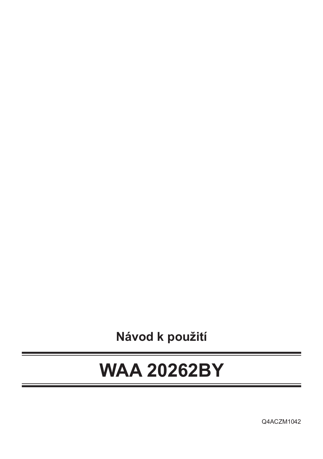 Bosch WAA20262BY User Manual