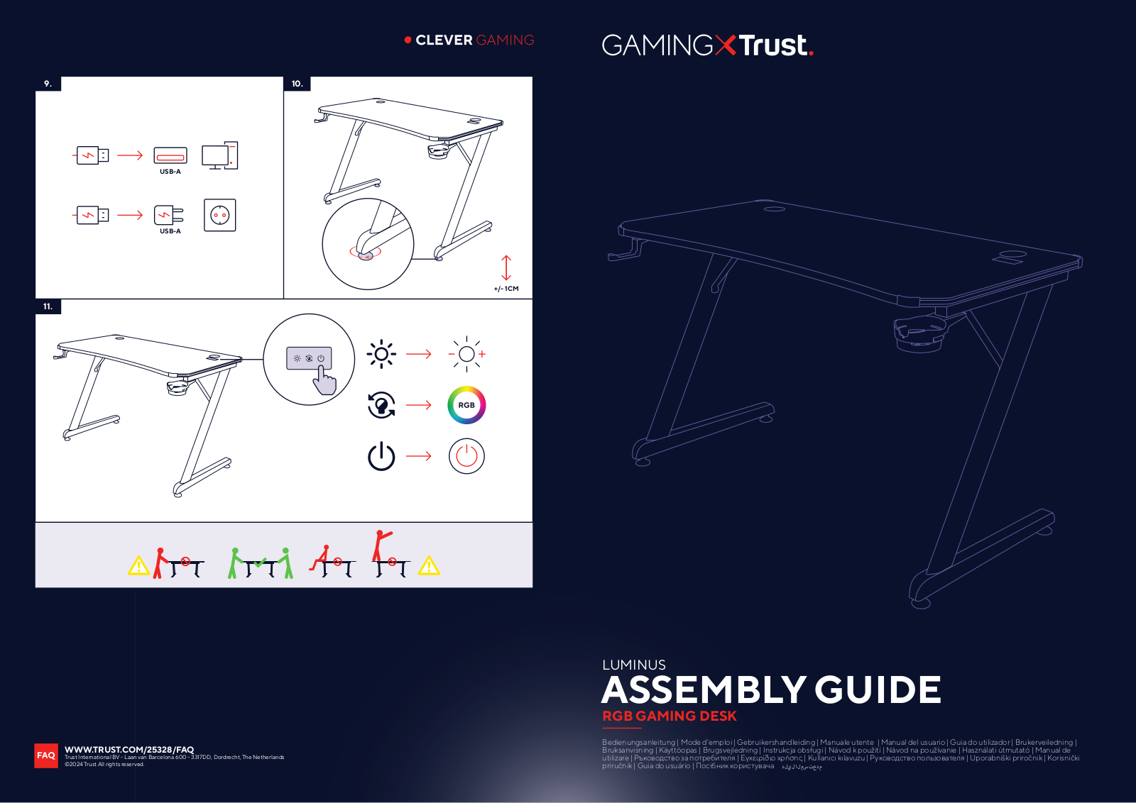 Trust GXT 709W LUMINUS Bianco, GXT 709 LUMINUS Nero User guide
