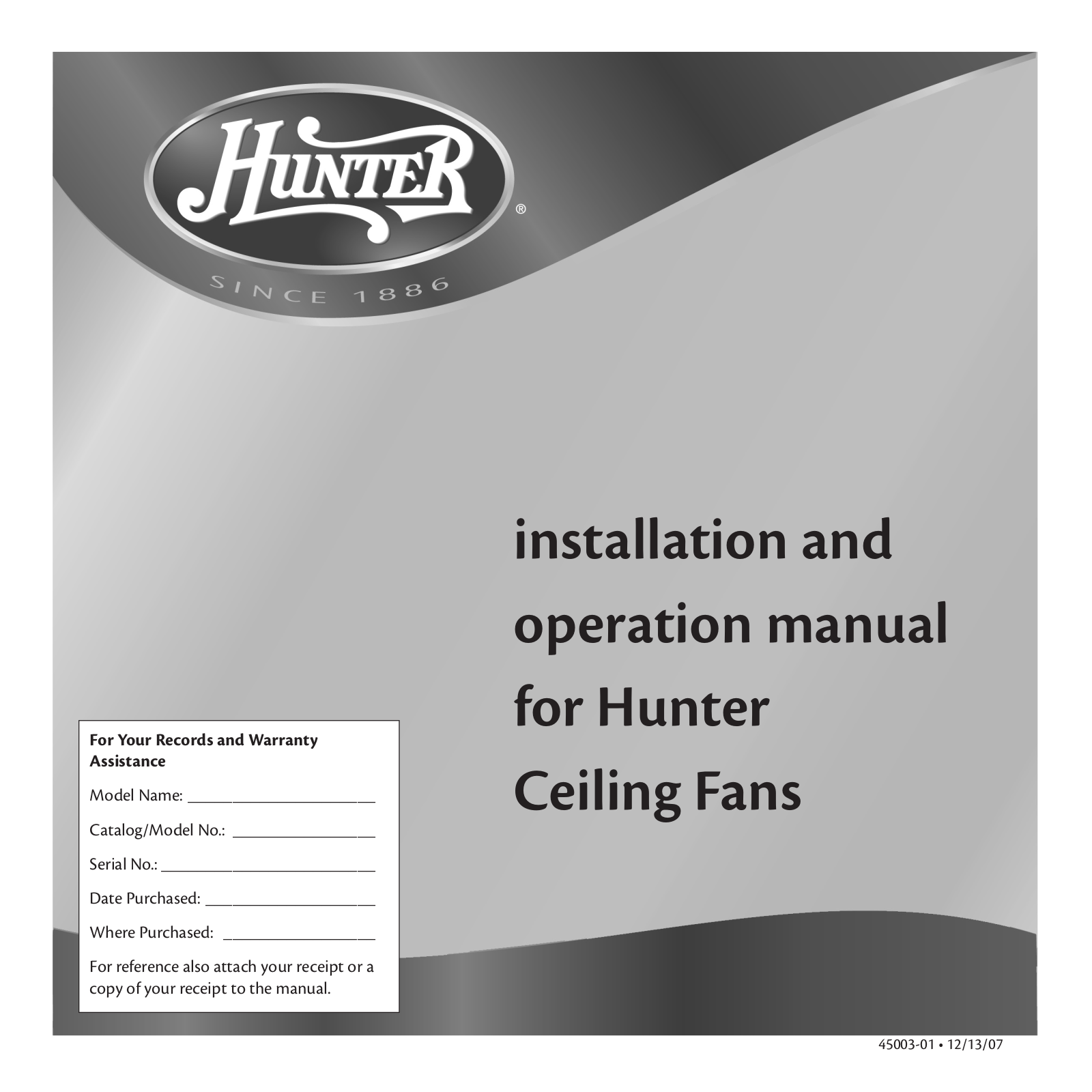 Hunter 21894 52 User Manual