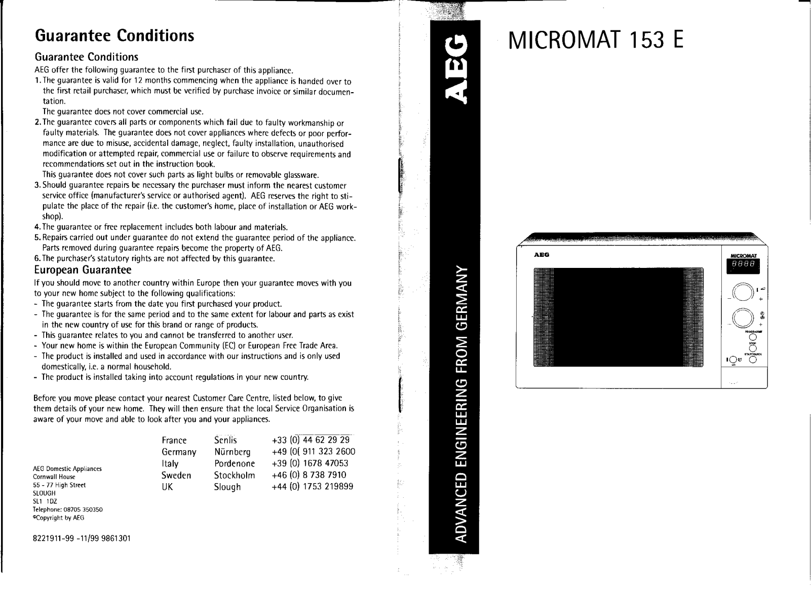 AEG-Electrolux MCM153E-B, MCM153E-D, MCM153E-M, MCM153E-W User Manual