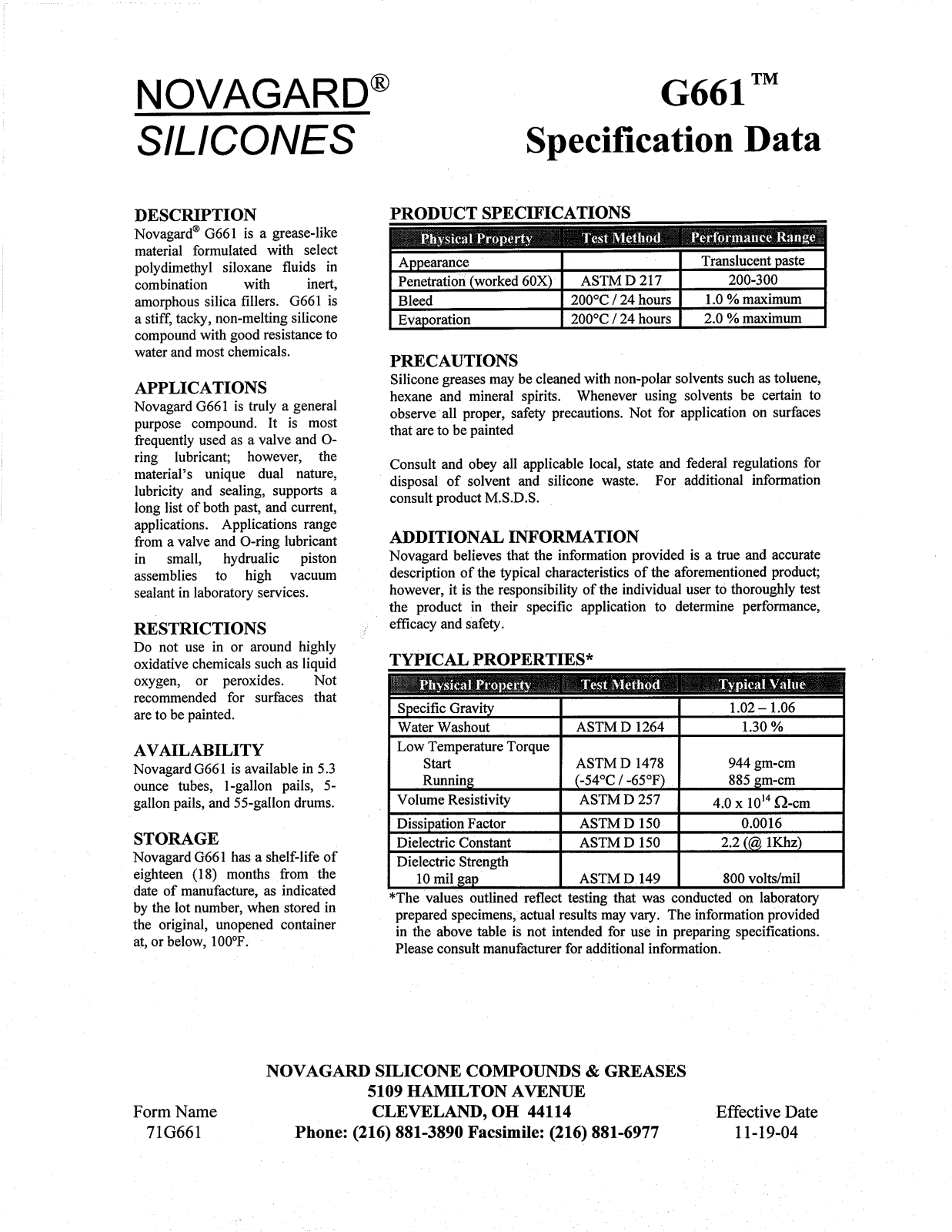 Fuji Electric G661 Data sheet