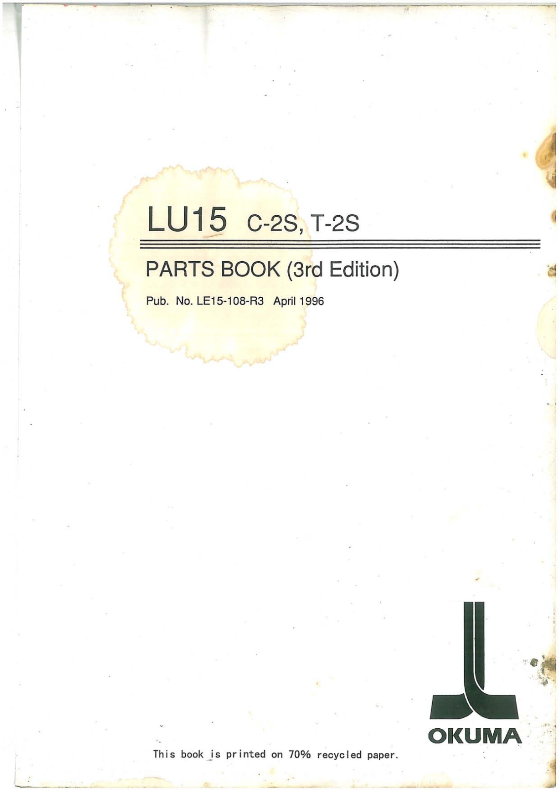 okuma LU15 C-2S, LU15  T-2S User Manual