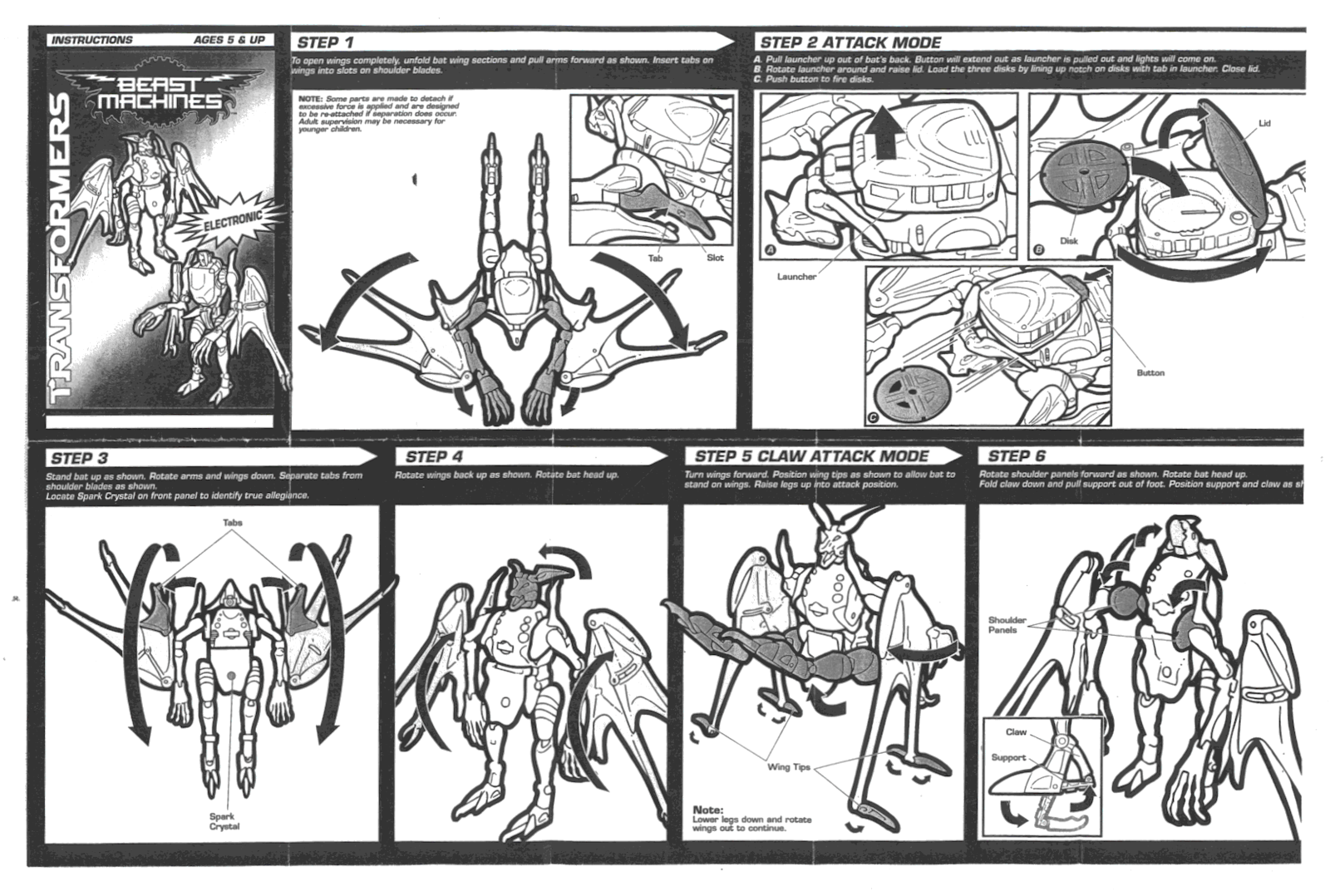 Hasbro TRANSFORMERS BEAST MACHINES ELECTRONIC User Manual