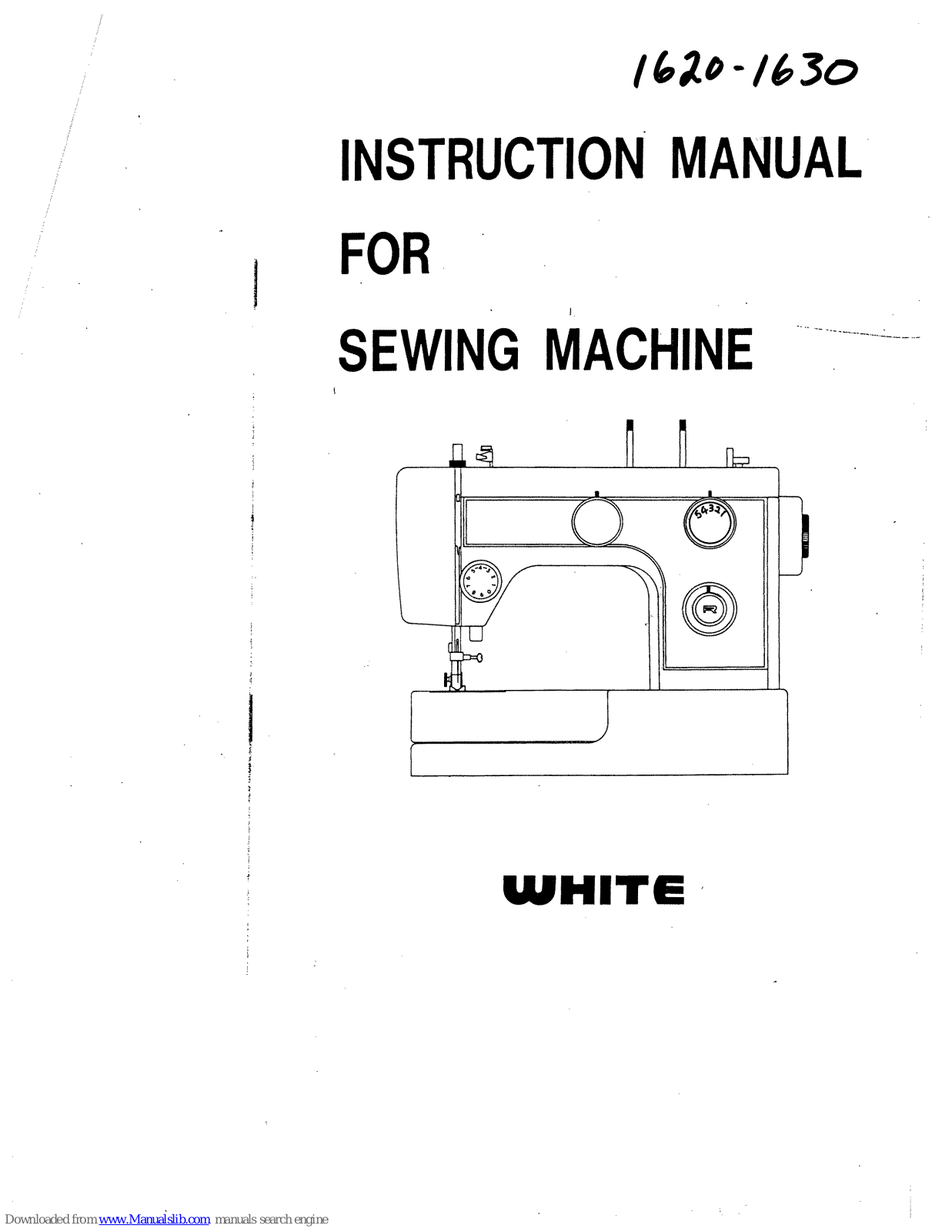 White Sewing 1620, 1630 Instruction Manual - ManualMachine.com