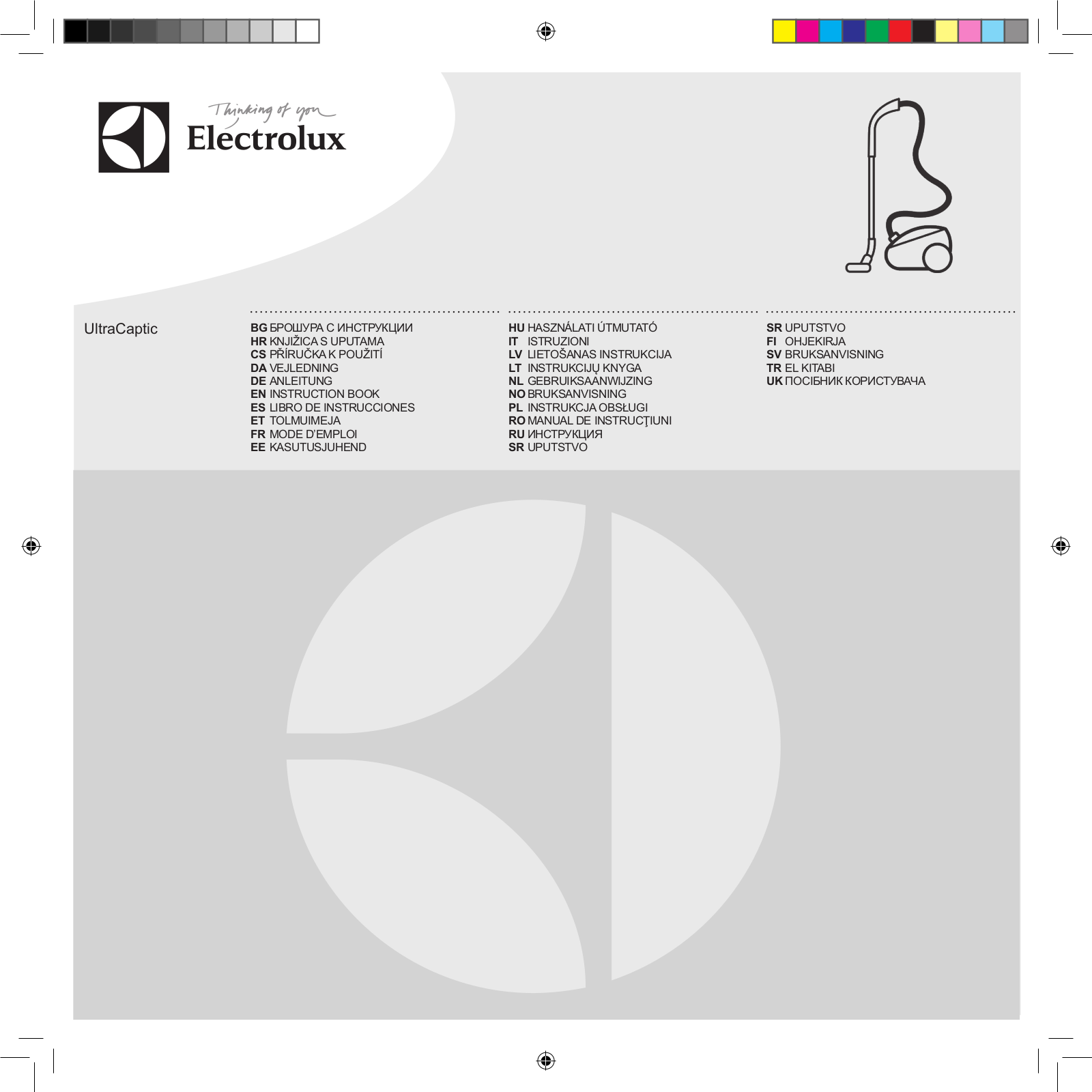 Electrolux UCDELUXE Operating Instructions