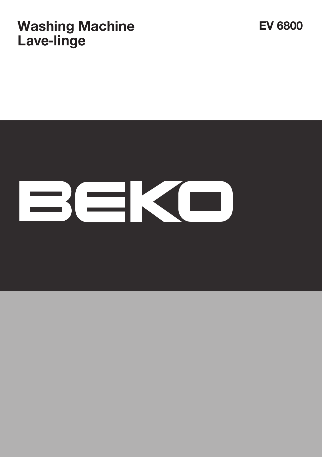 Beko EV 6800 User Manual