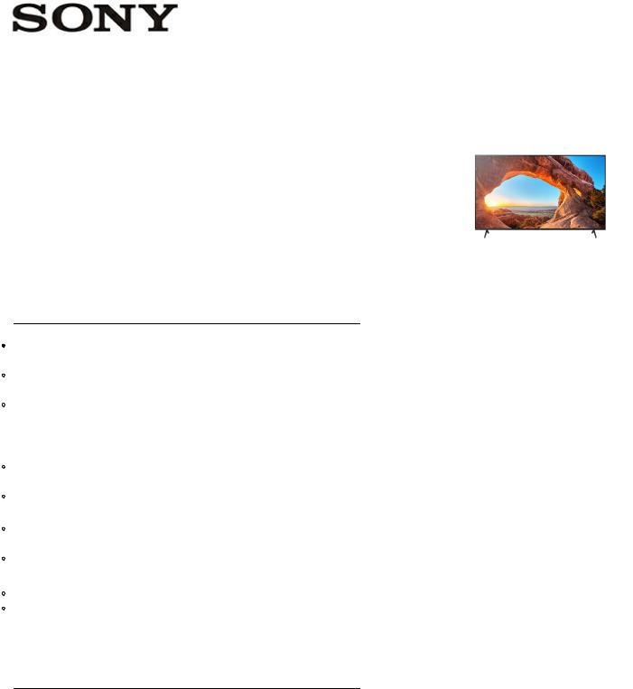 Sony KD55X85J Specification Sheet