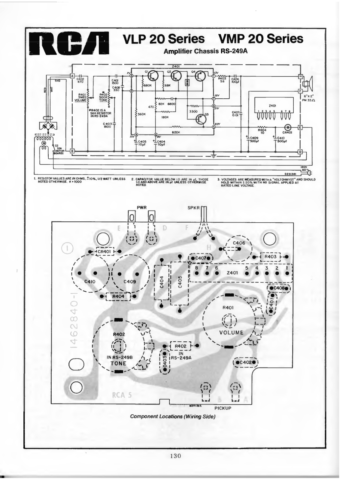 RCA VLP20, VMP20 Schematic