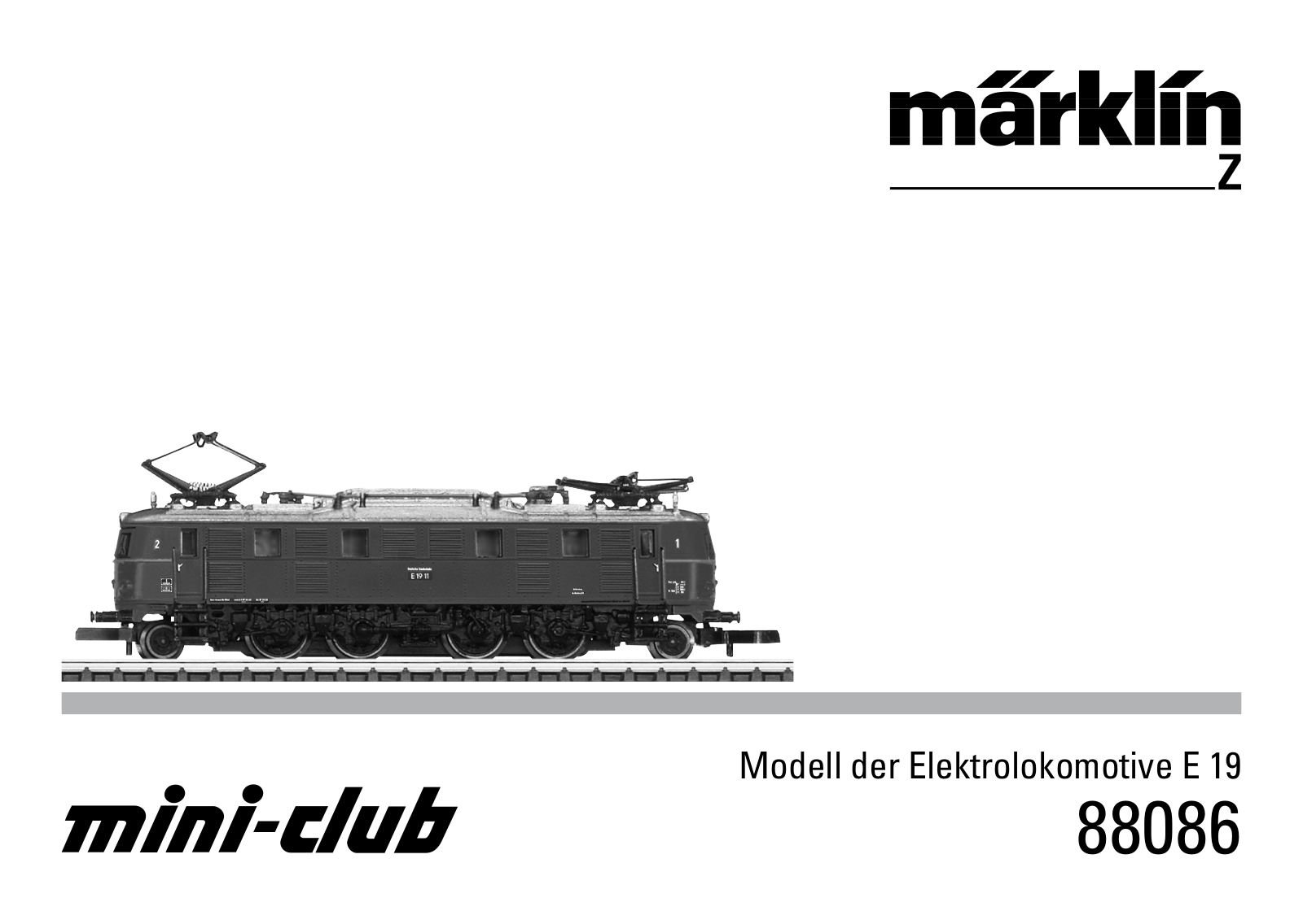 Märklin 88086 User manual - ManualMachine.com