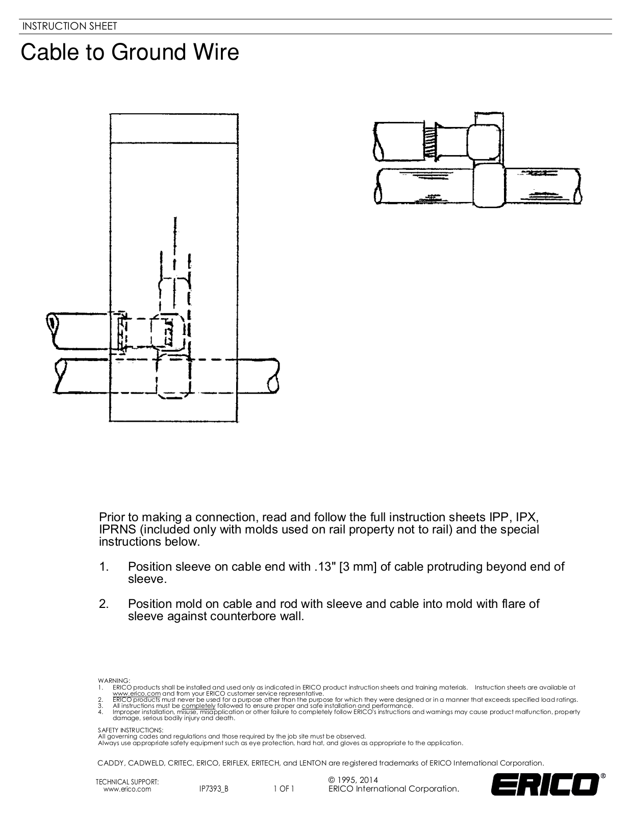 ERICO IP7393 User Manual