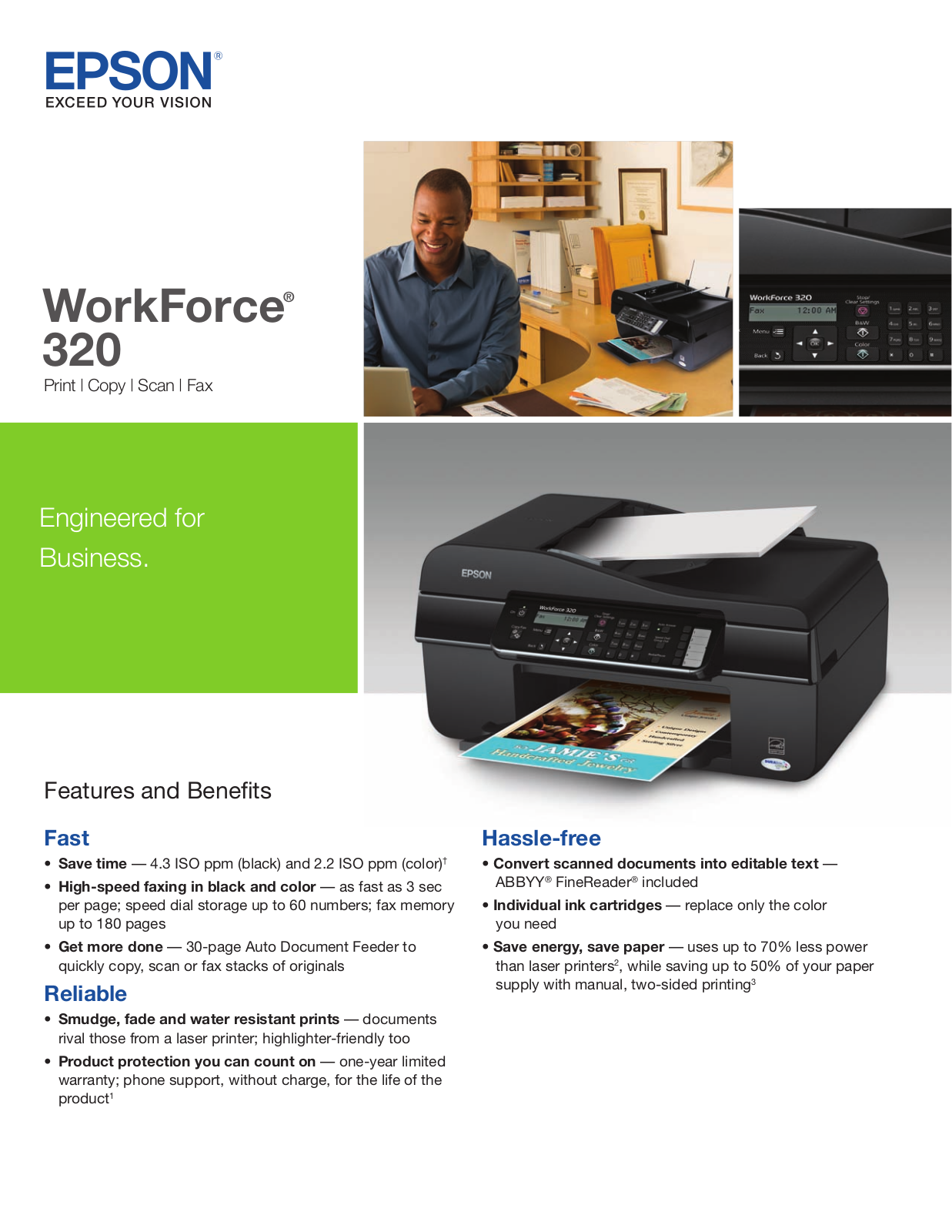 Epson WorkForce 320 Product Brochure