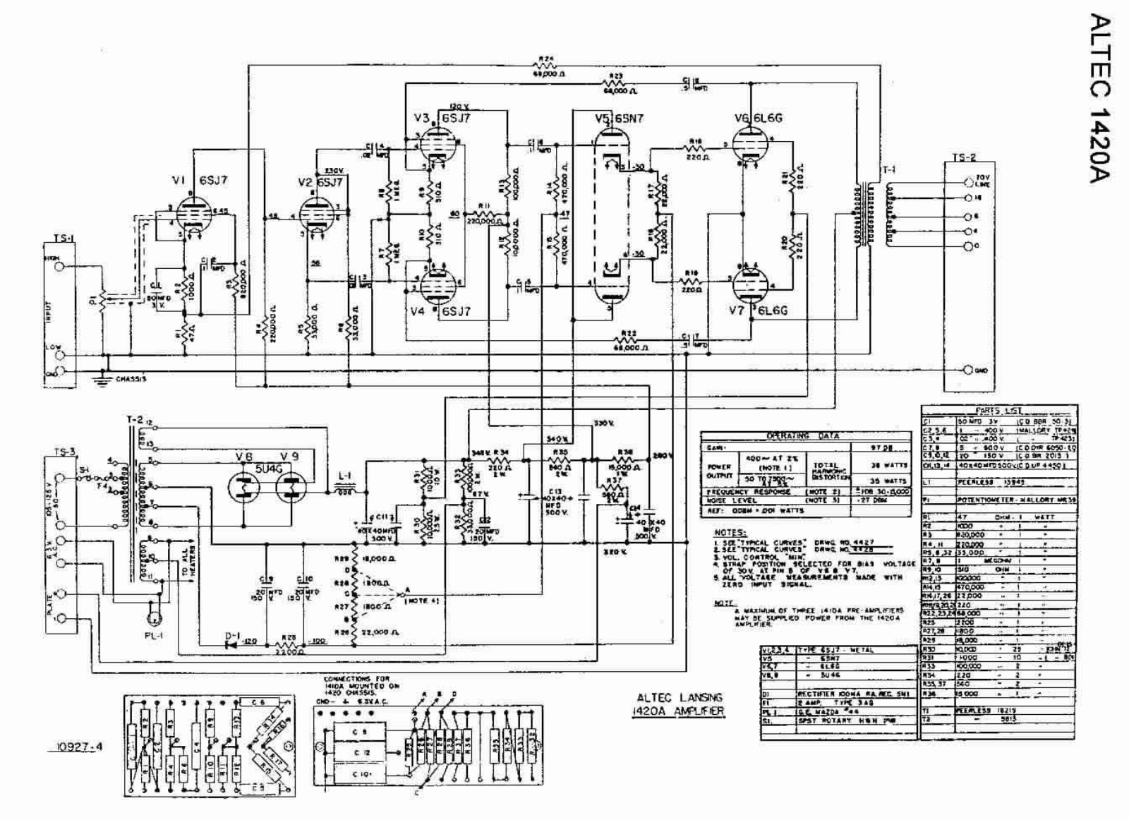 Altec 1420a schematic