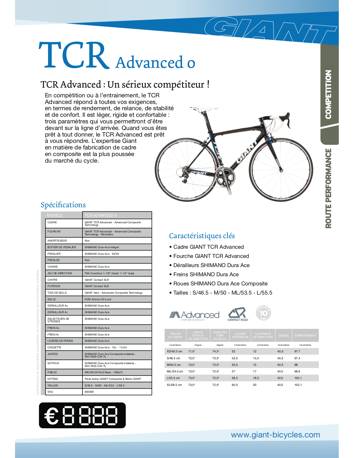 Giant TCR ADVANCED 0 User Manual