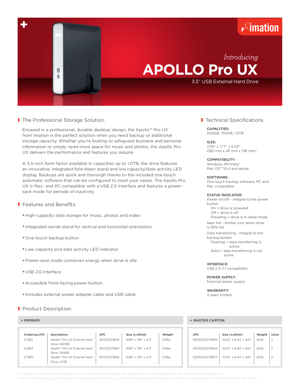 Imation Apollo Pro UX User Manual