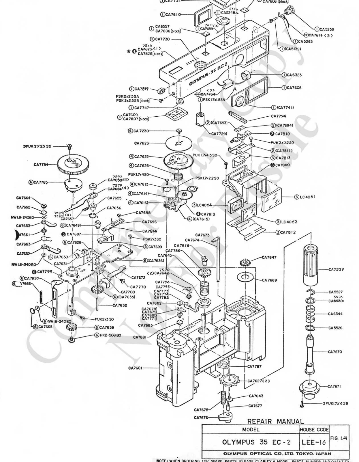 OLYMPUS 35EC-2 Service Manual