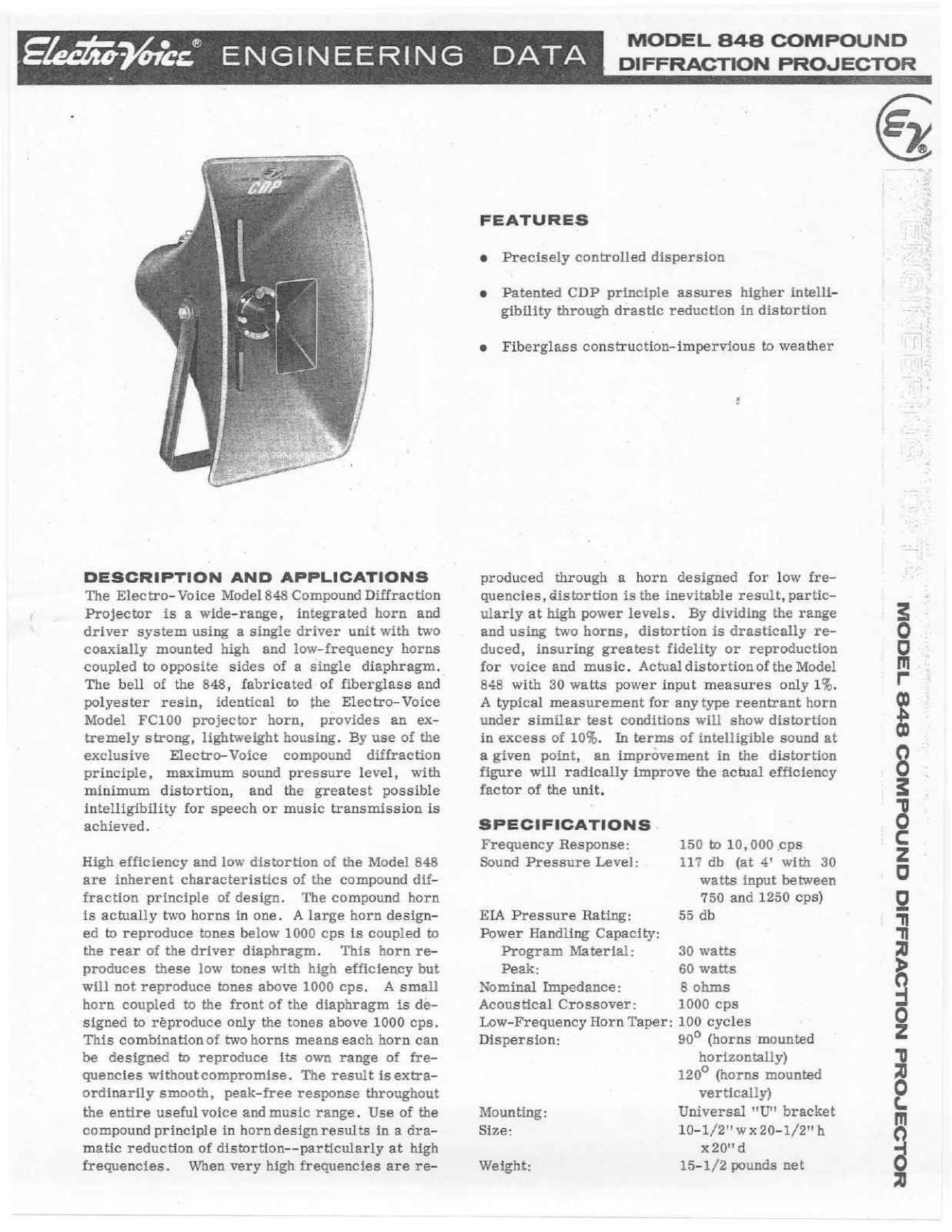 Electro-Voice 848 User Manual