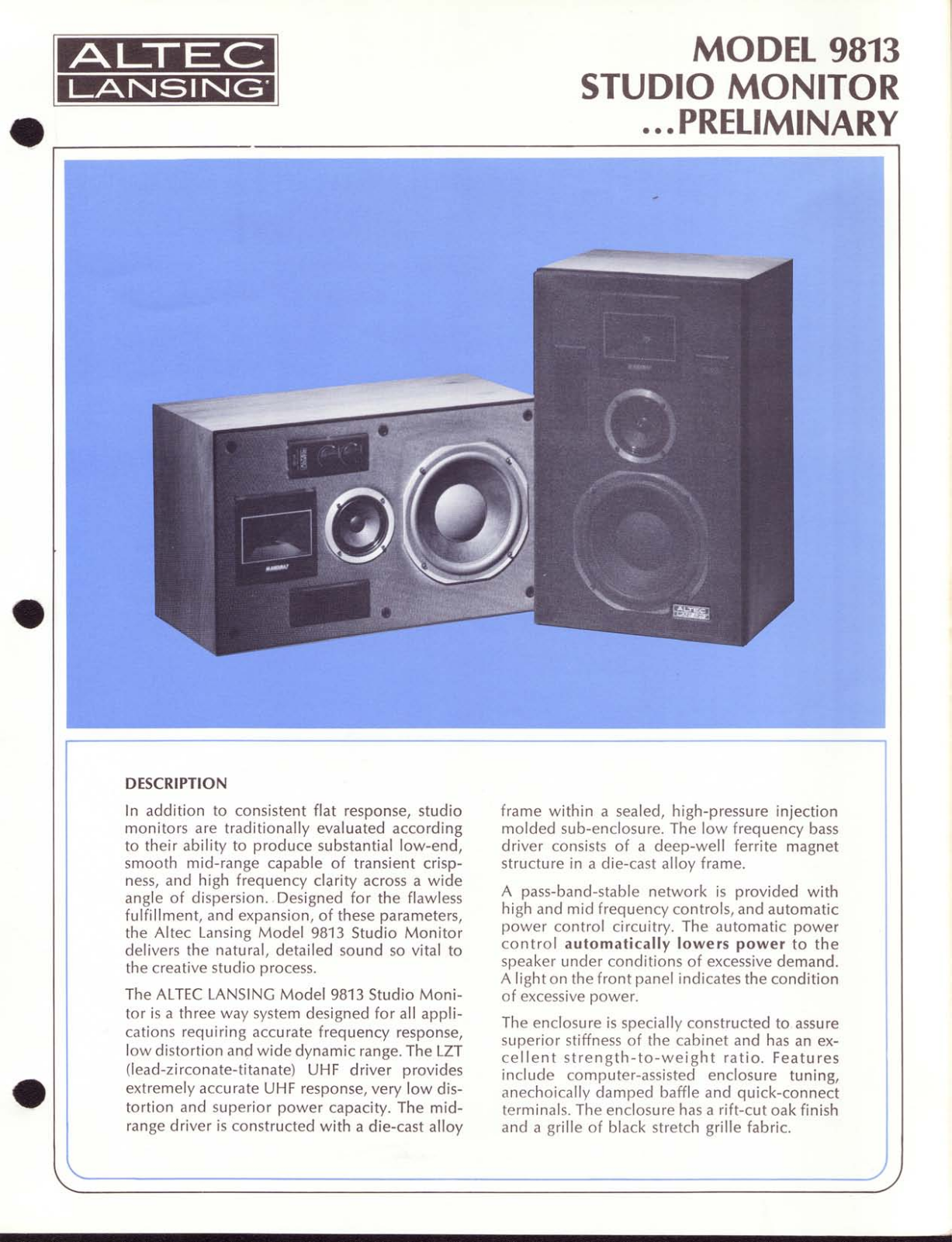 Altec lansing 9813 User Manual