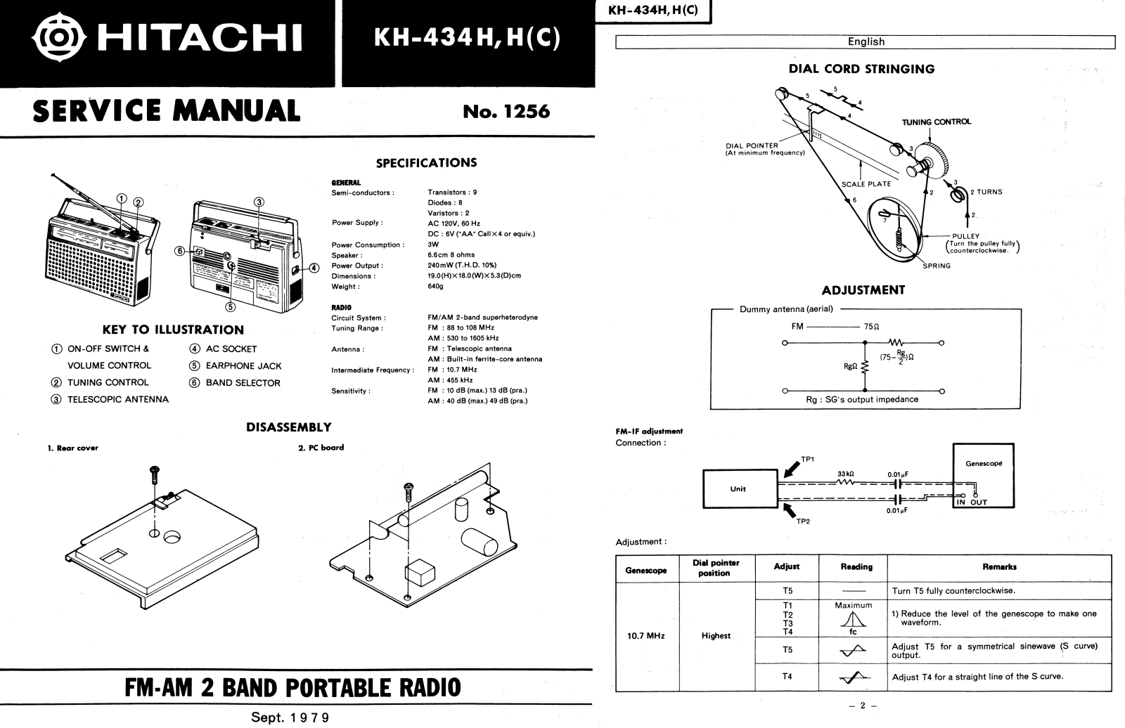 Hitachi KH-434-H Service Manual