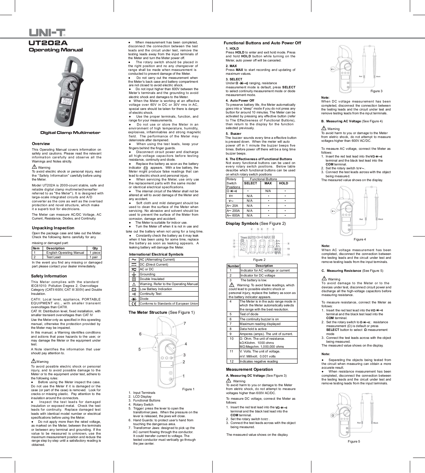 Datasheet UT202A Specification - ManualMachine.com
