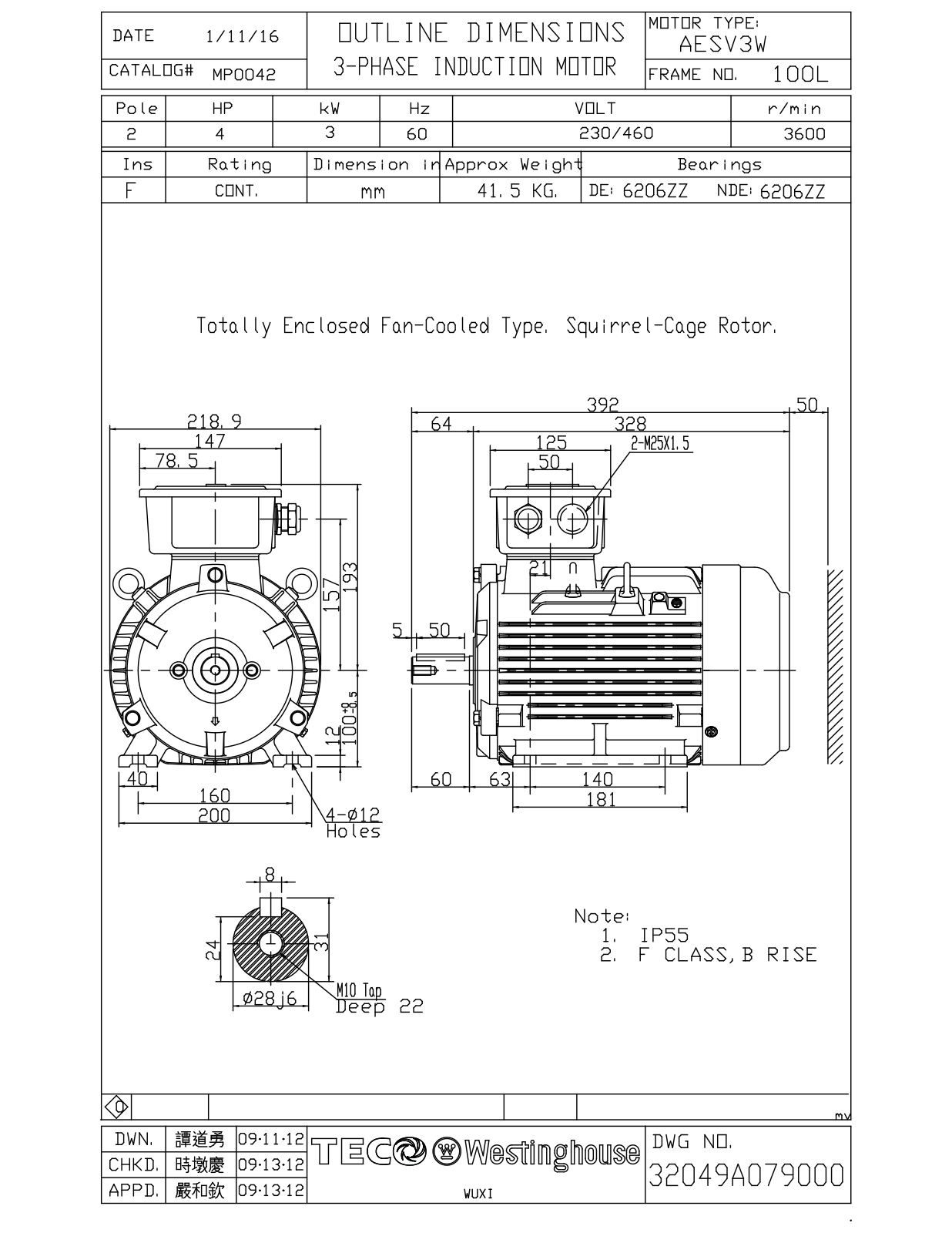 Teco MP0042 Reference Drawing