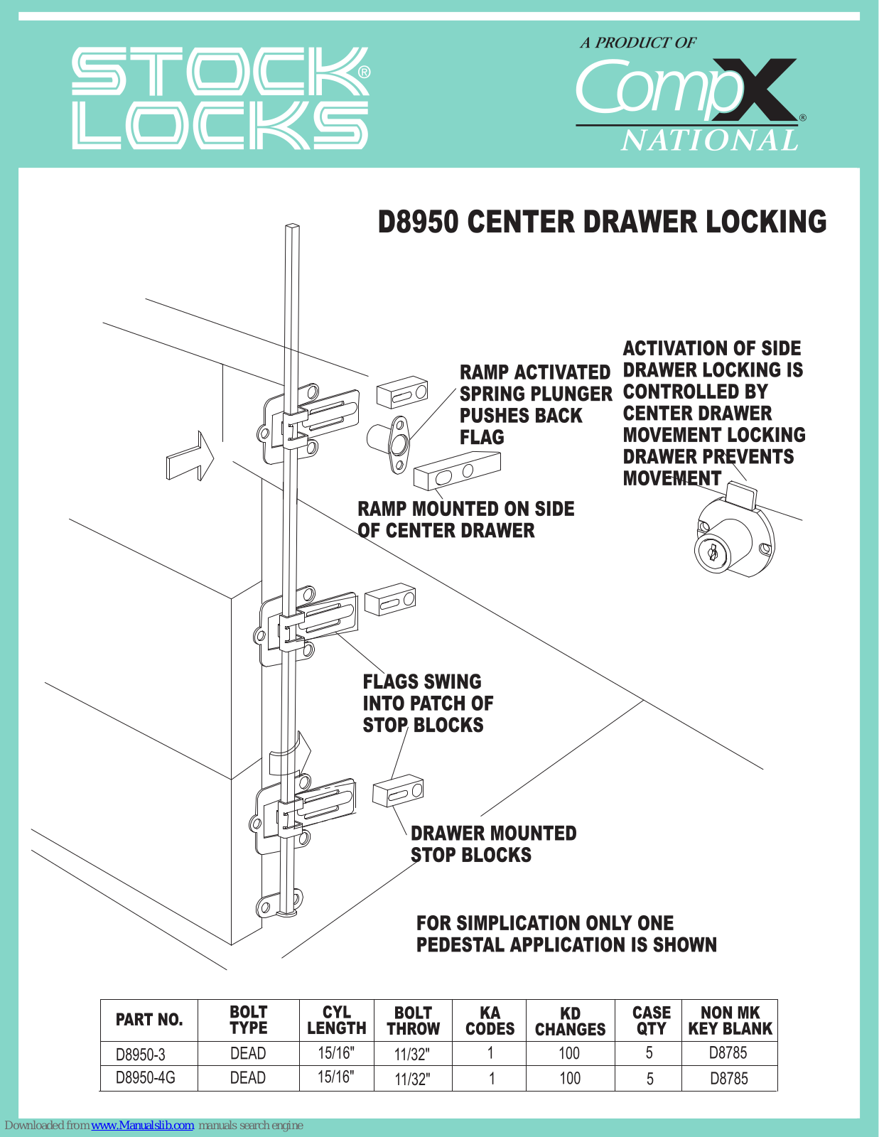 COMPX National D8950, National D8950-3, National D8950-4G Instruction Sheet