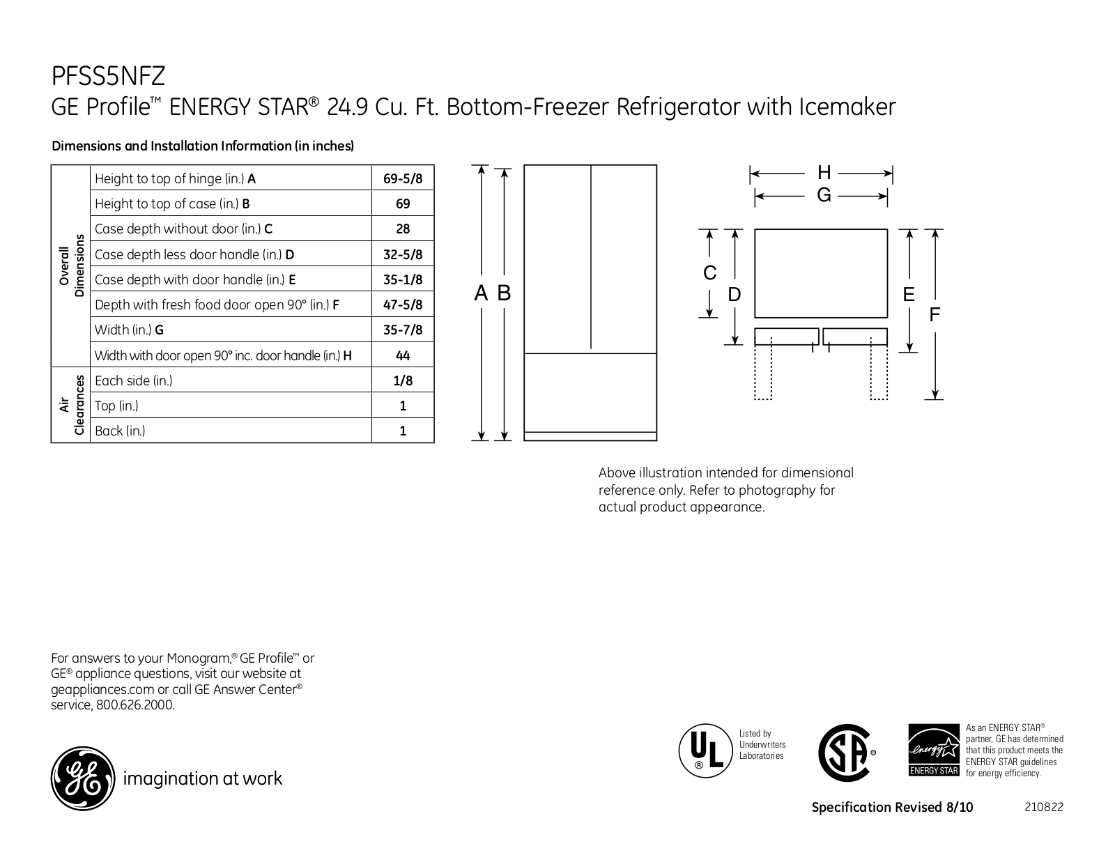 General Electric PFSS5NFZSS User Manual