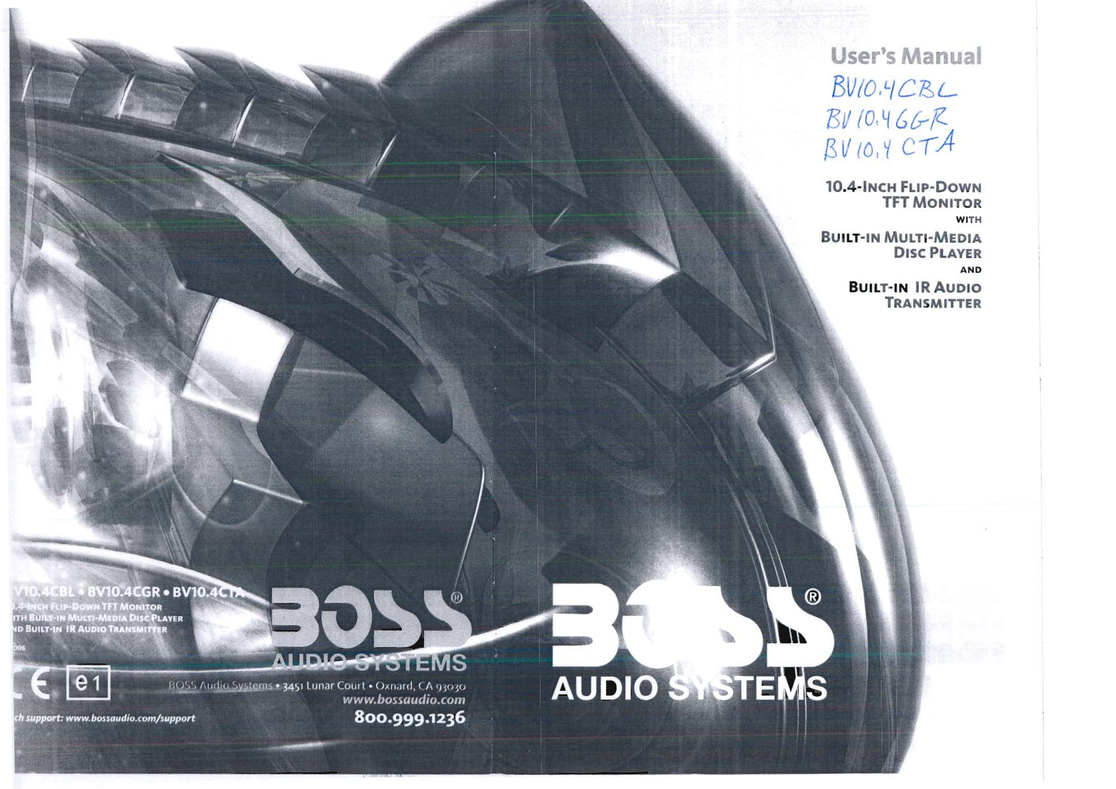 Boss Audio BV10.4CGR, BV10.4CTA Owner's Manual