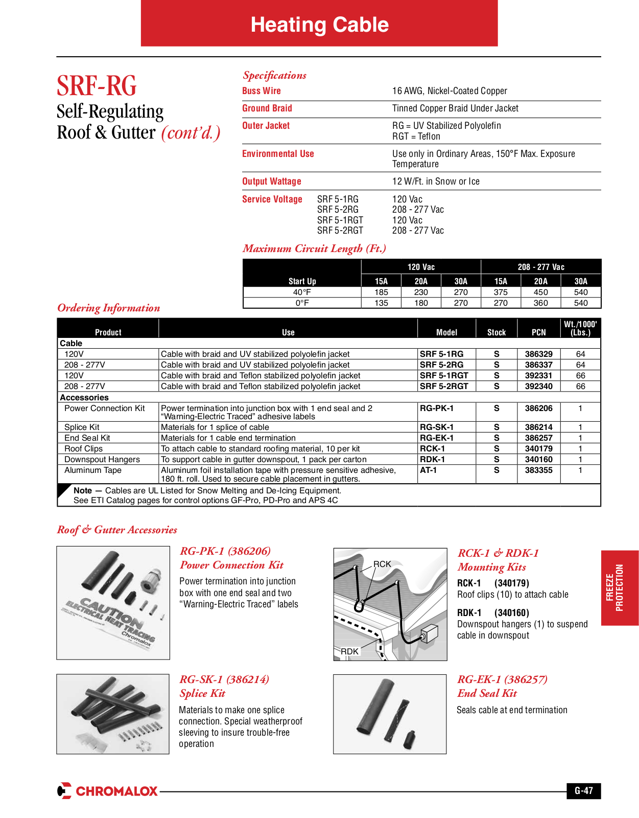 Chromalox SRF-RG Catalog Page