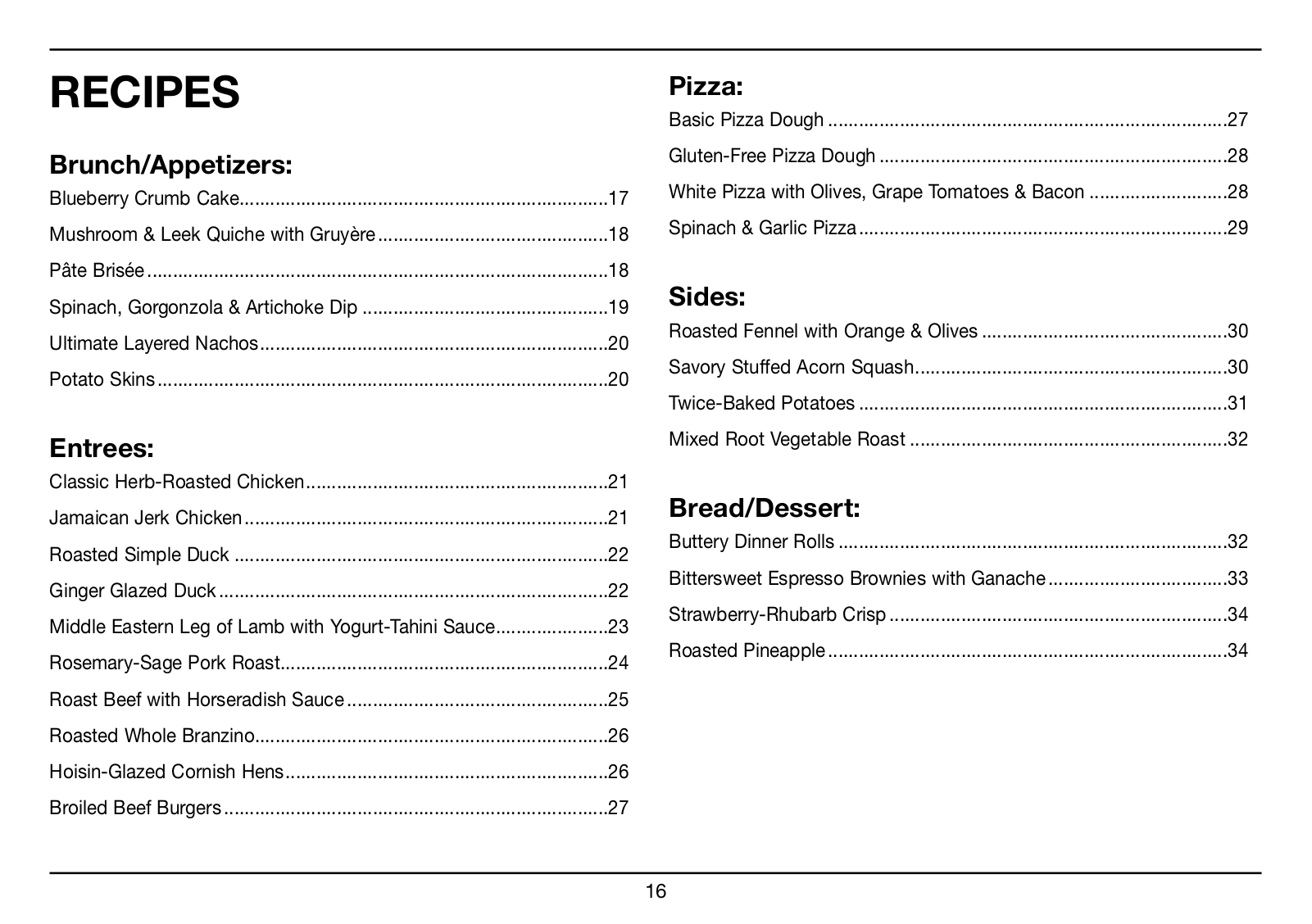 Cuisinart TOB-200 Recipe Book