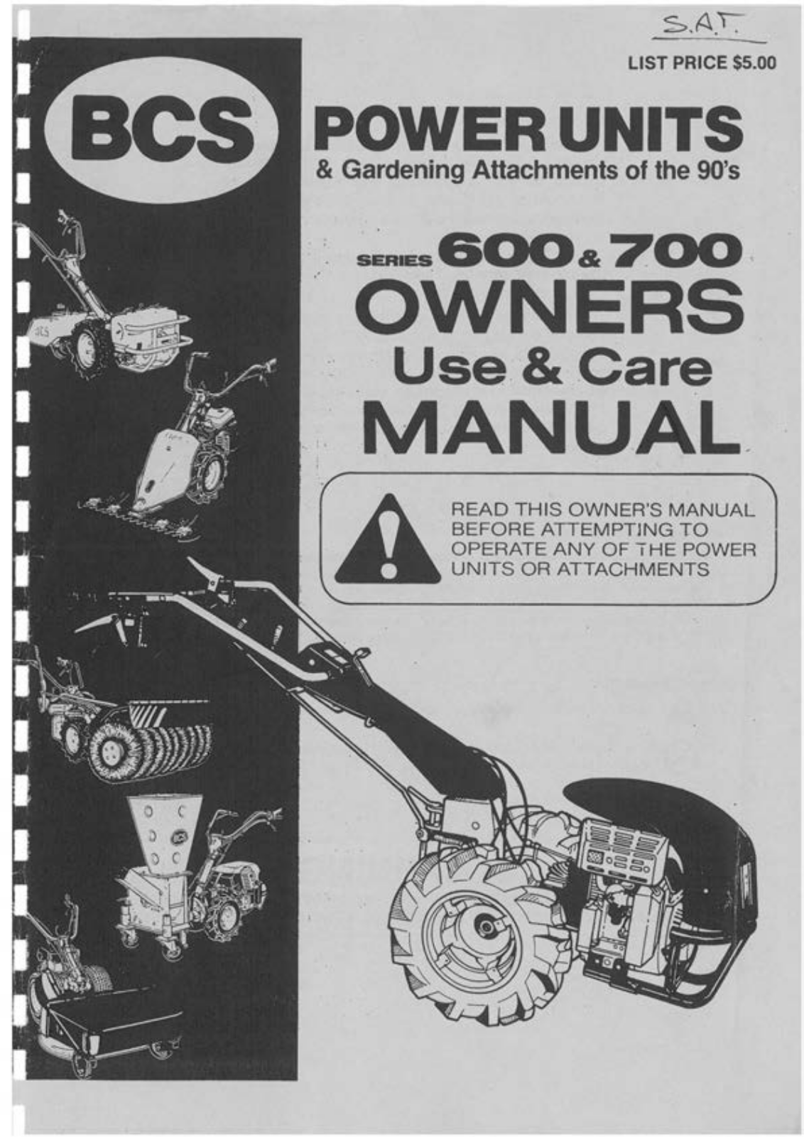 Bcs 745, 725, 737, 715, 602 User Manual