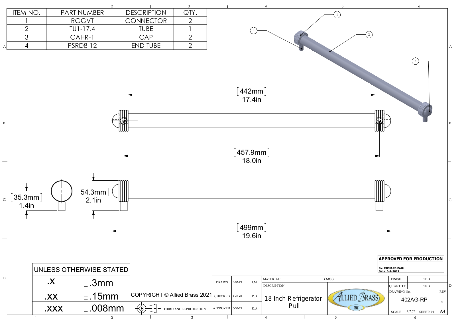 Allied Brass DOK1867 Specifications - ManualMachine.com