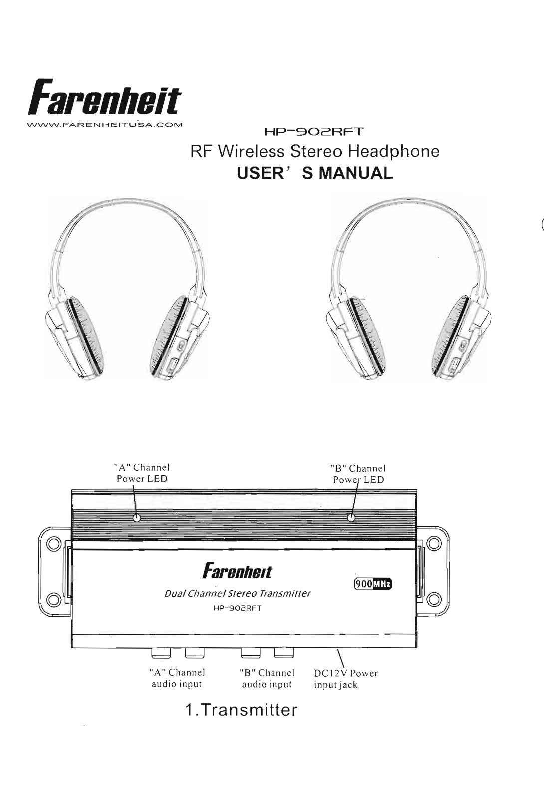 Power Acoustik HP-902RFT Users Manual