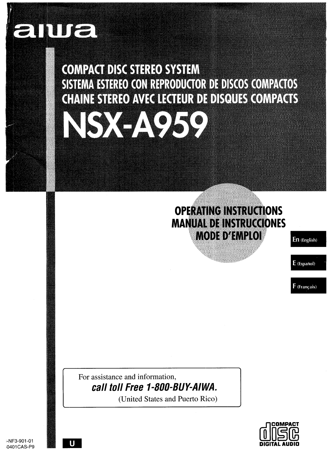 Sony CXNA959 Operating Manual