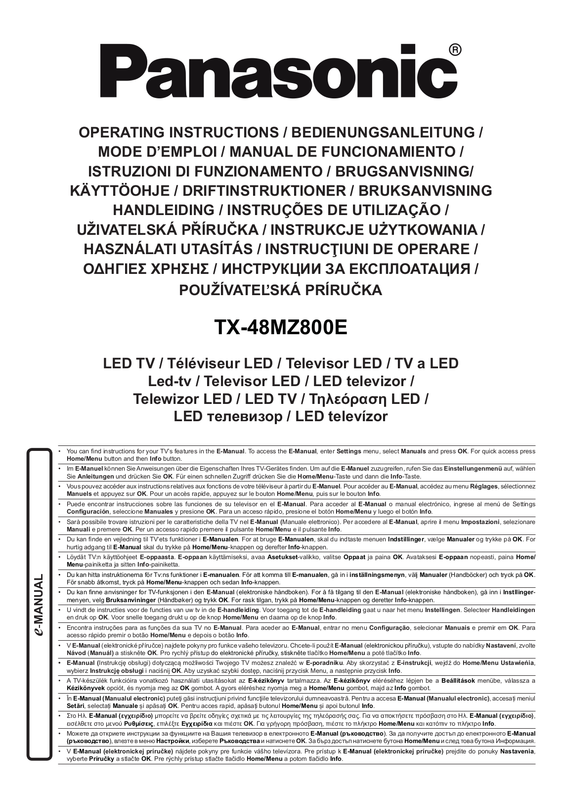 Panasonic TX-48MZ800E User guide - ManualMachine.com