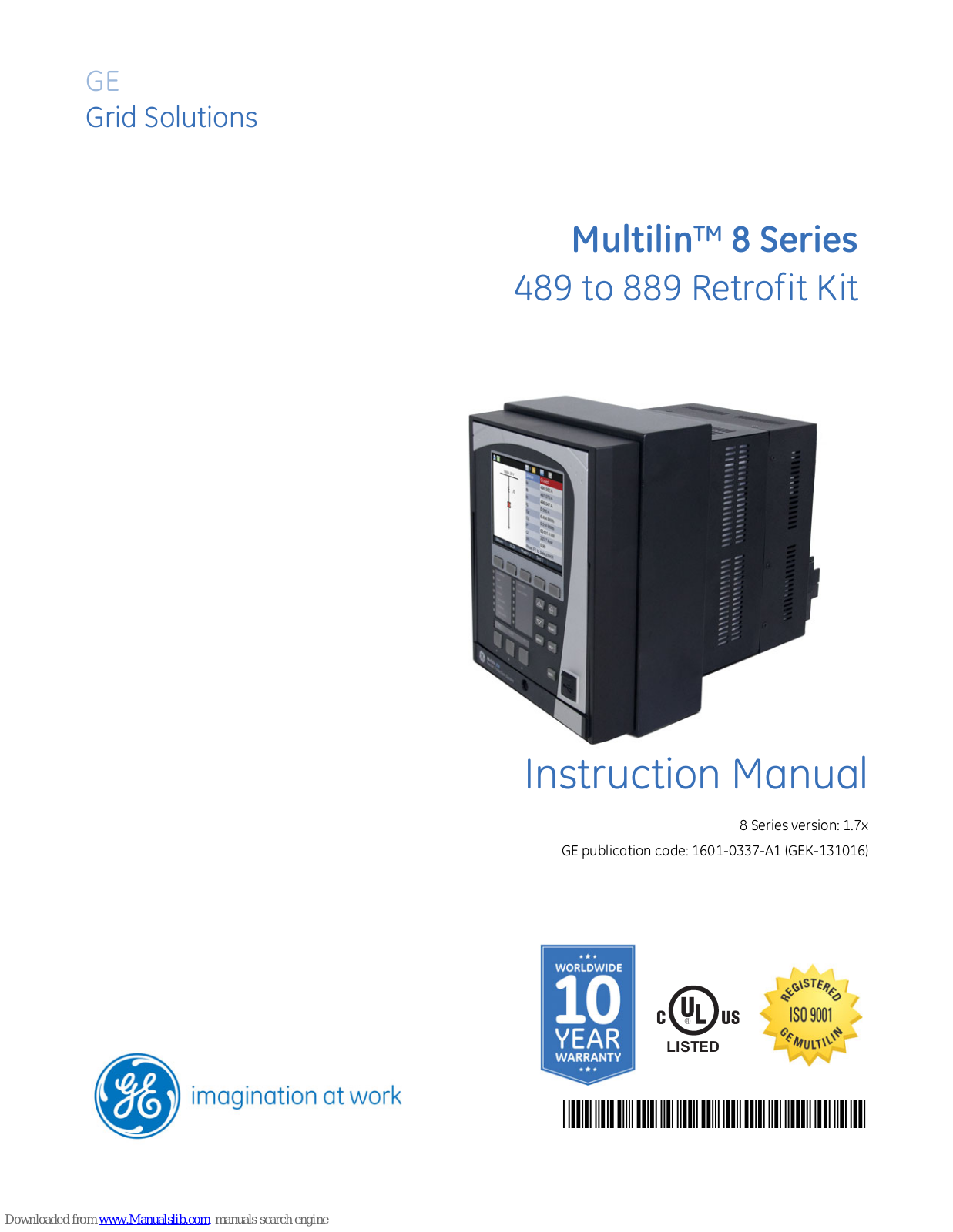 GE Multilin 889, Multilin 489 Instruction Manual