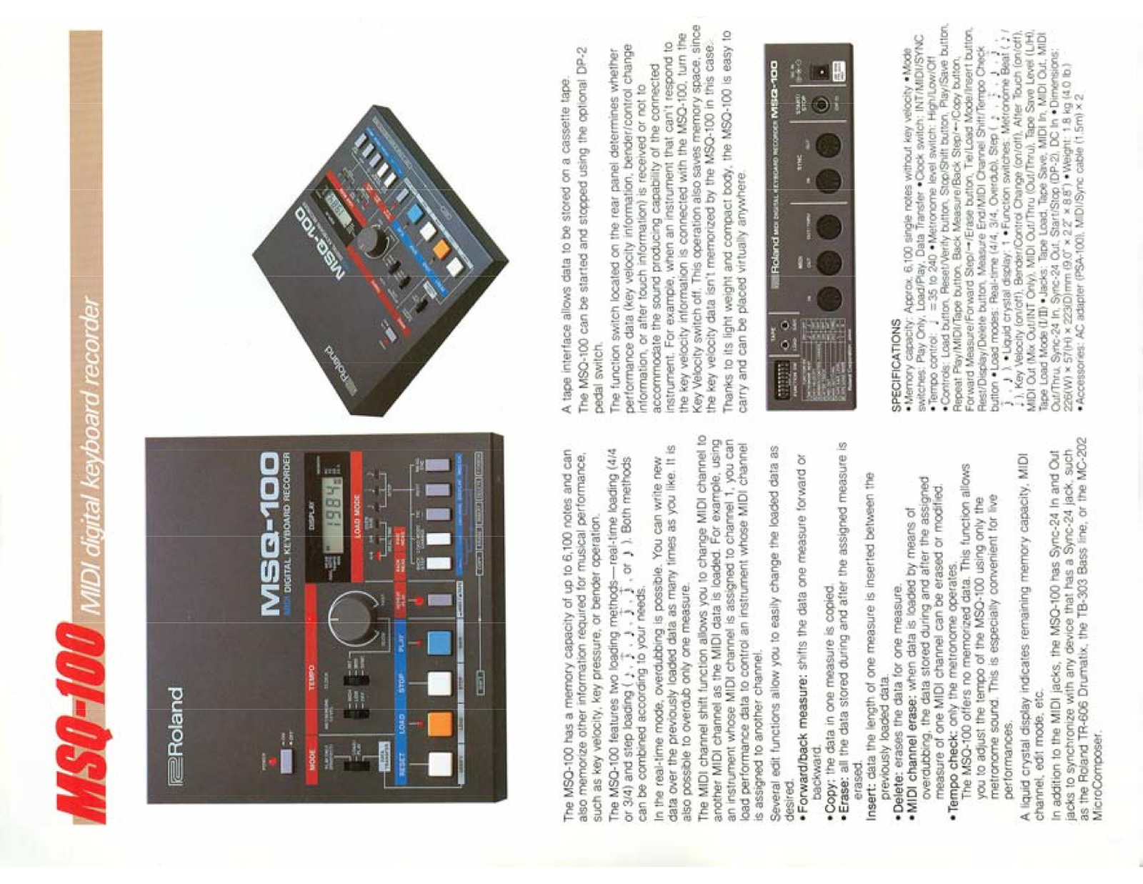 Roland Corporation MSQ-100 User's Manual