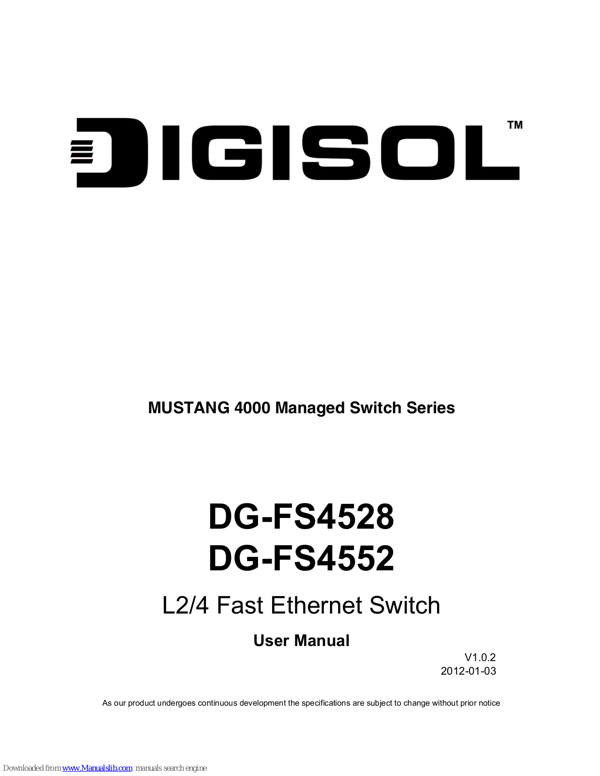 Digisol DG-FS4552, DG-FS4528 User Manual